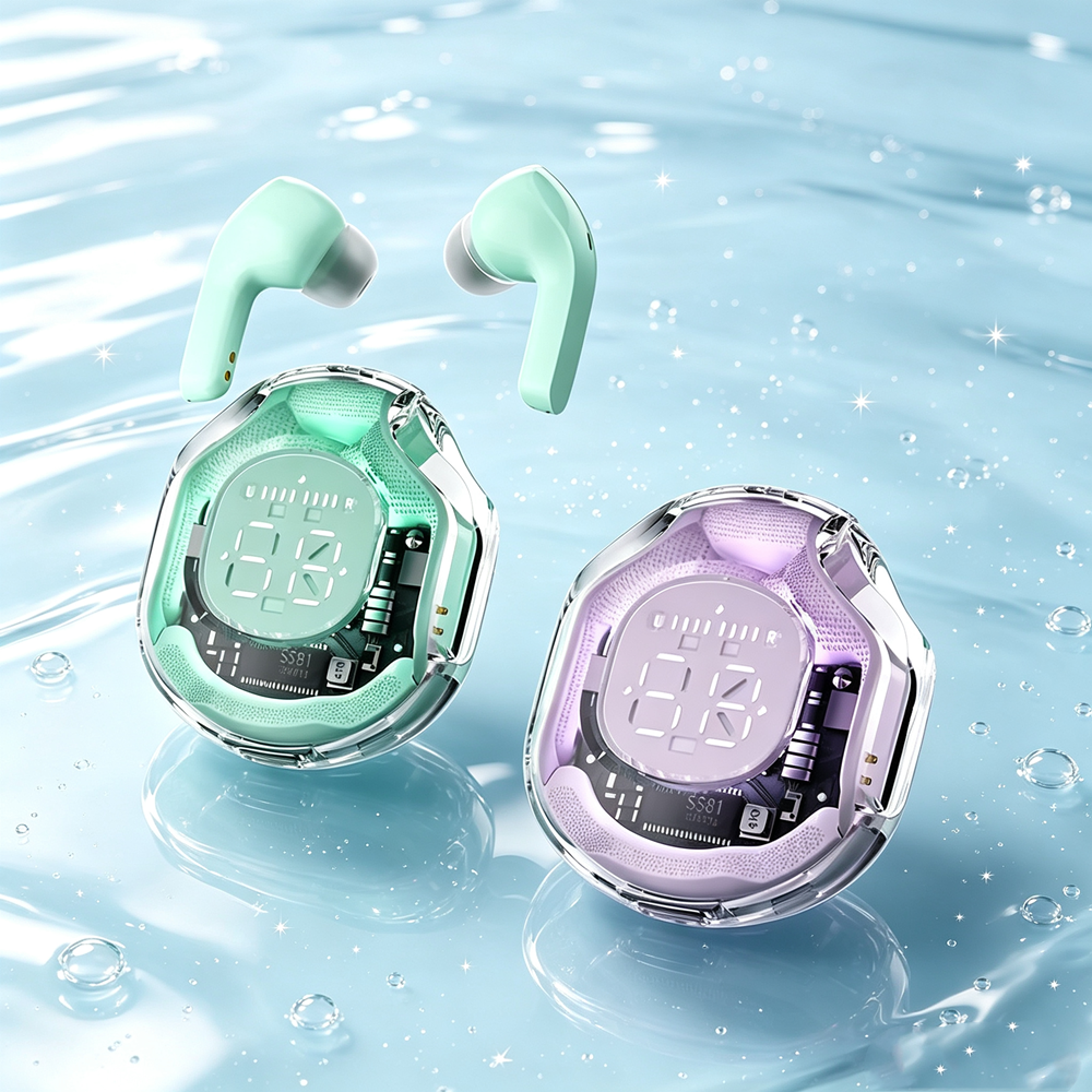 wireless bluetooth headset with active noise cancelling ai speech isolation and touch control