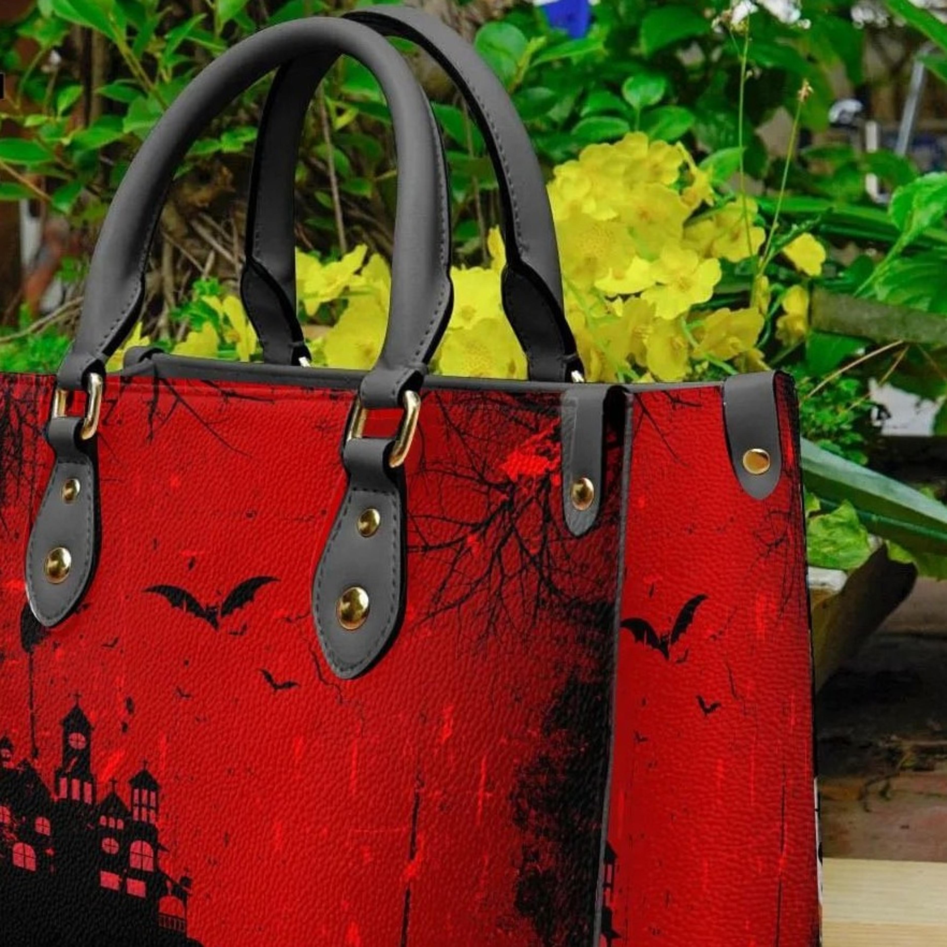 womens halloween skull print half moon shoulder bag