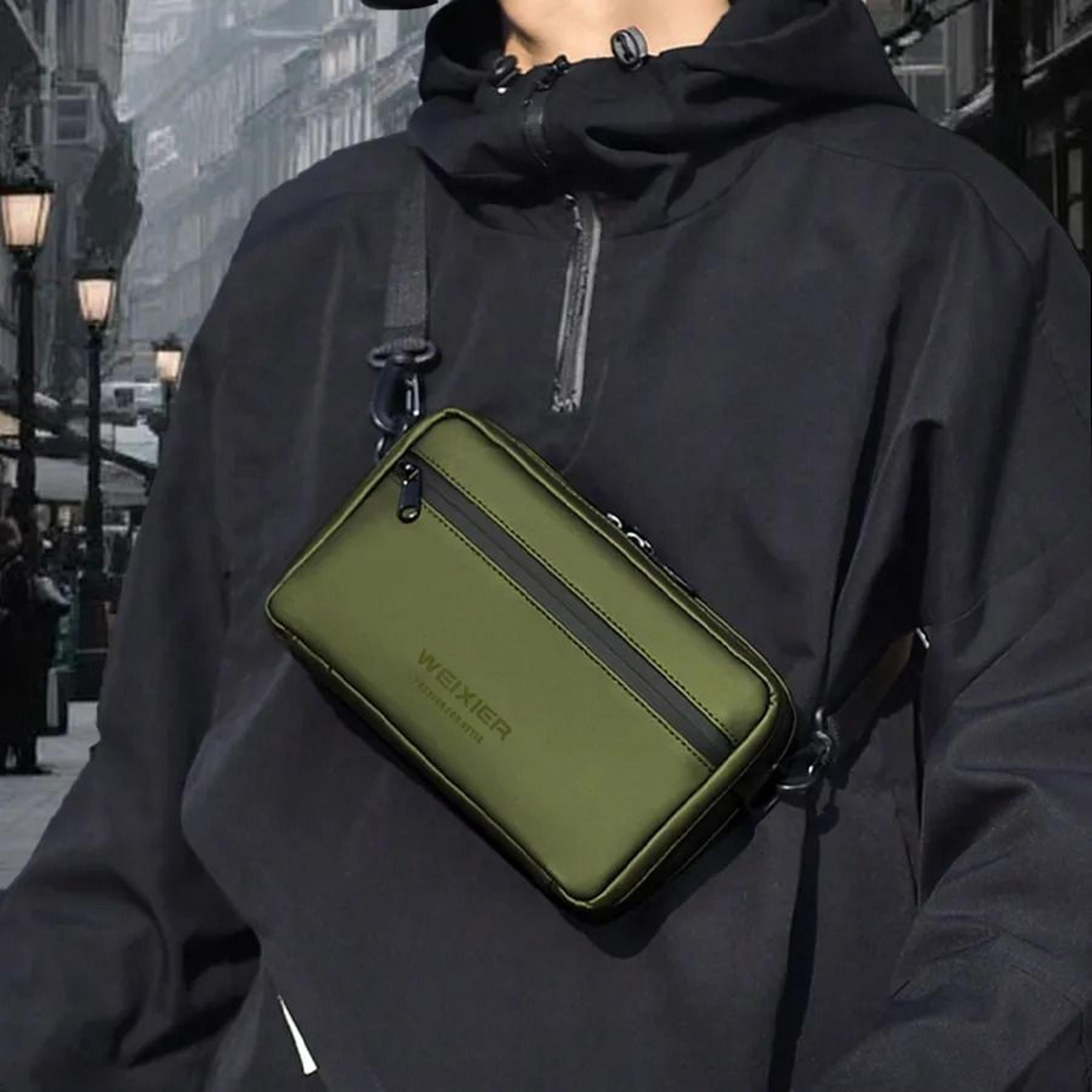 mens lightweight waterproof crossbody shoulder bag for business and casual use