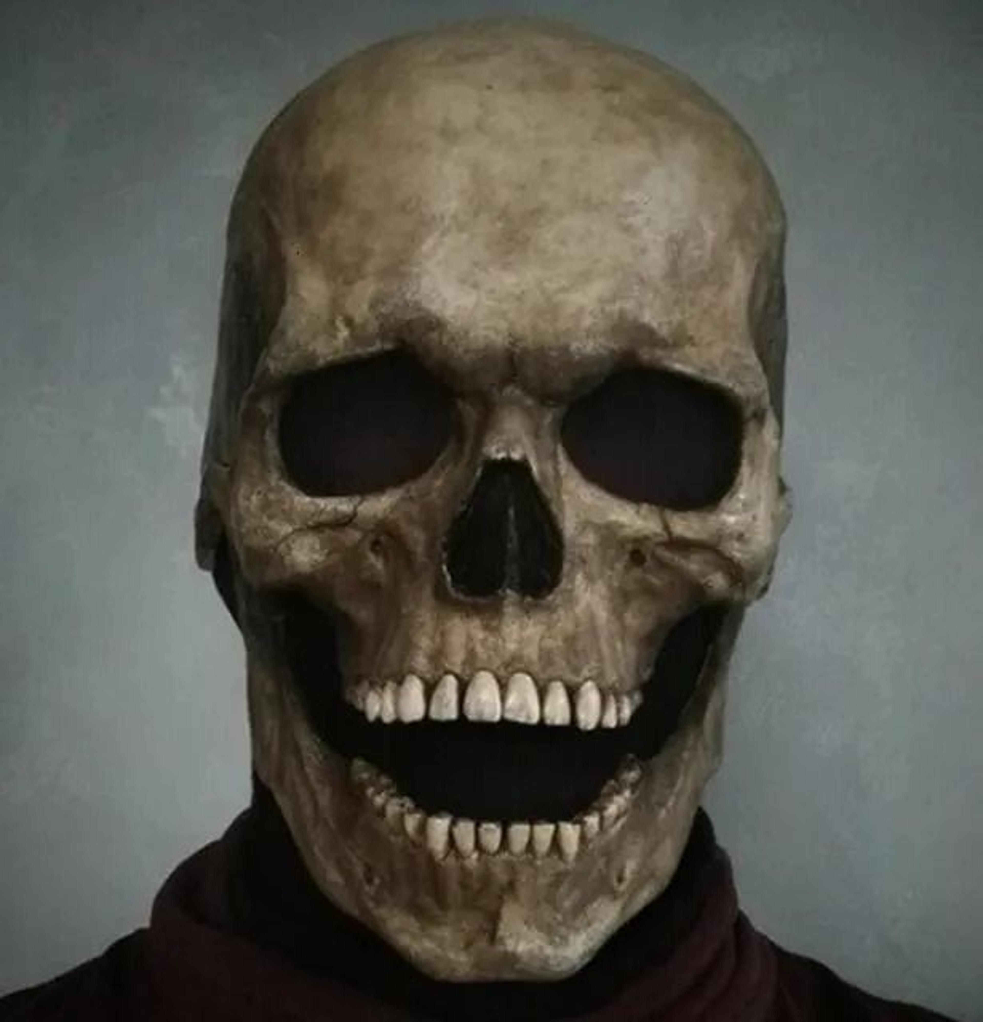 Halloween Skull Mask Full Head Latex Horror Helmet With Movable Jaw 5