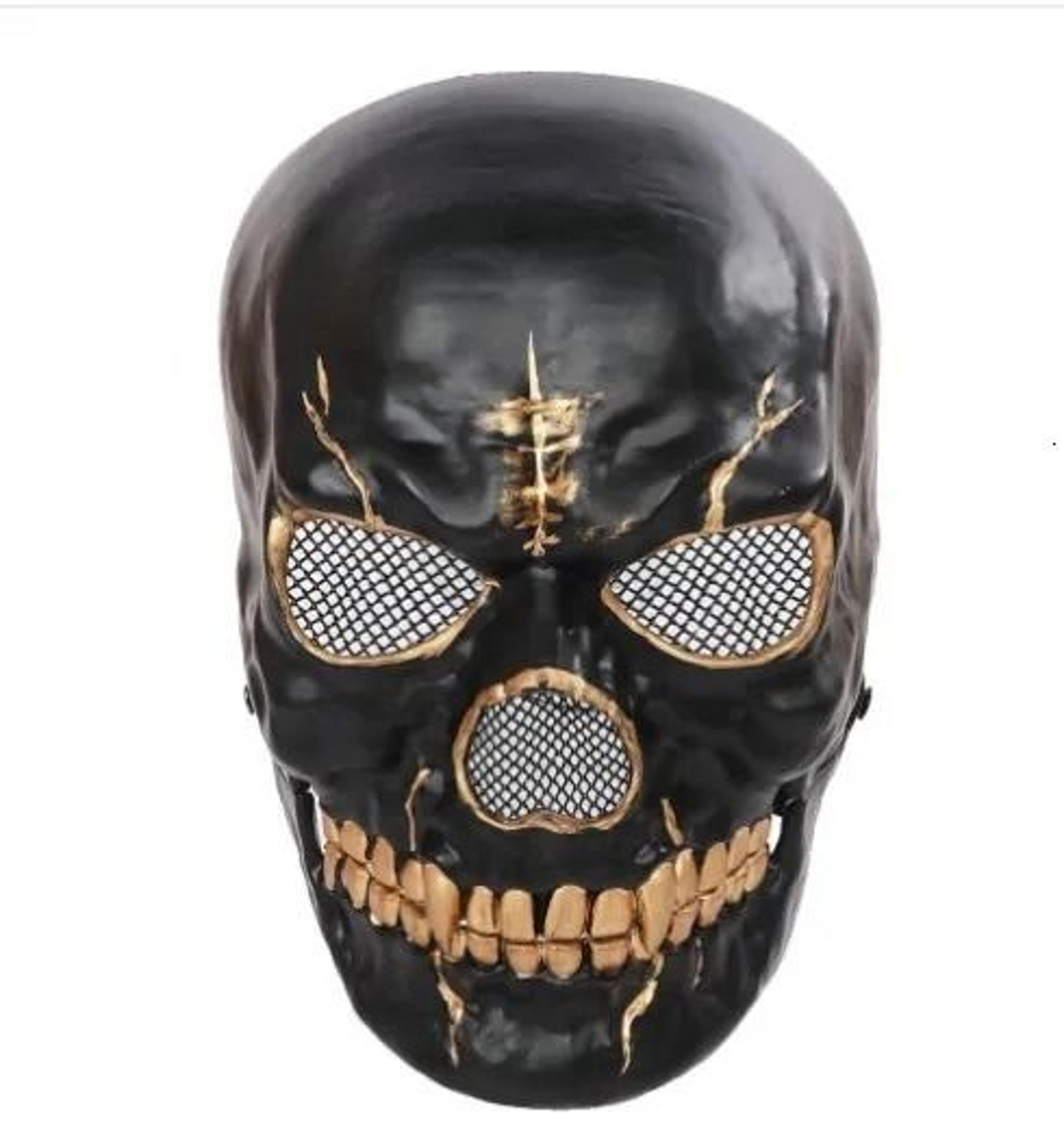 Halloween Skull Mask Full Head Latex Horror Helmet With Movable Jaw 3