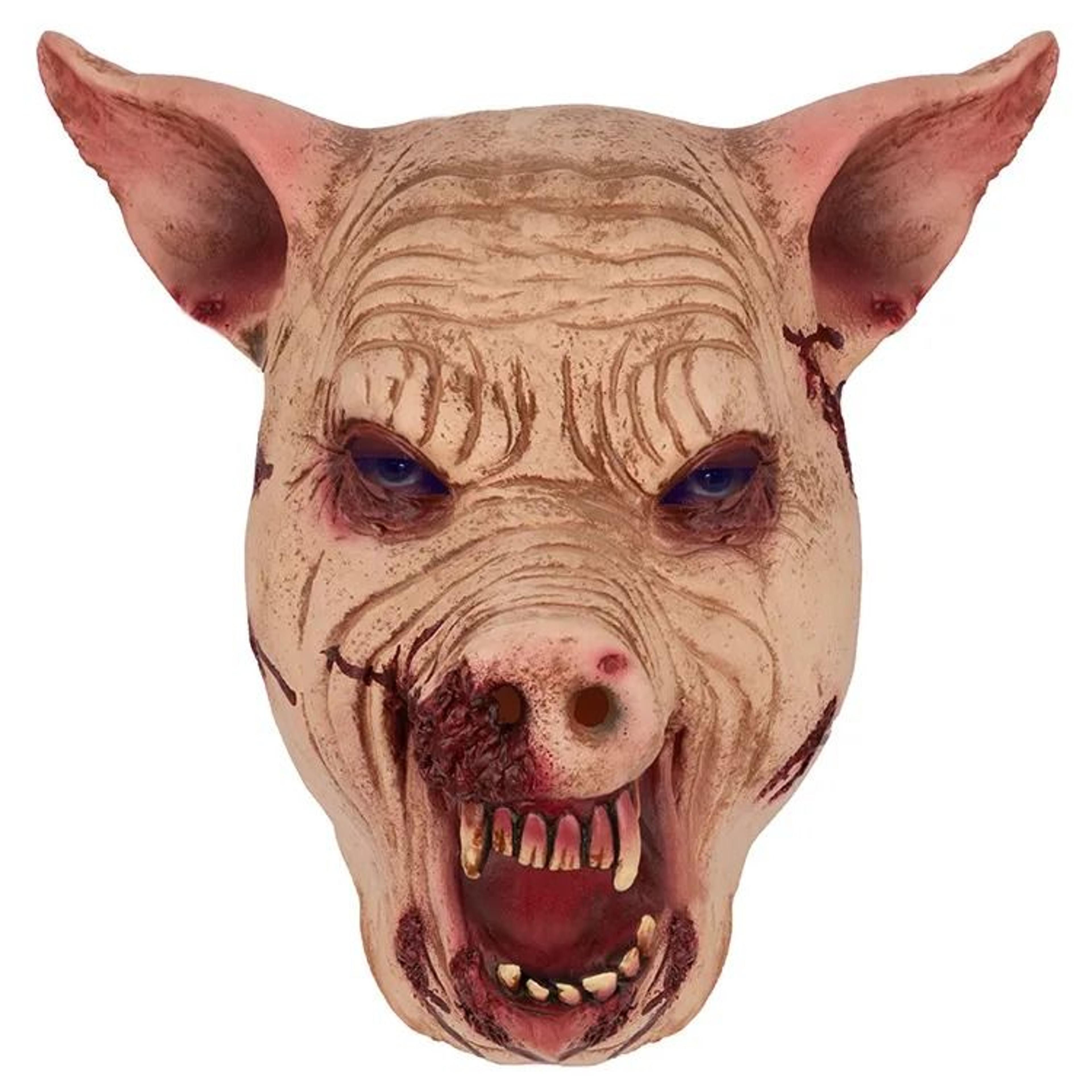 horror pig head latex mask full face halloween cosplay costume for adults