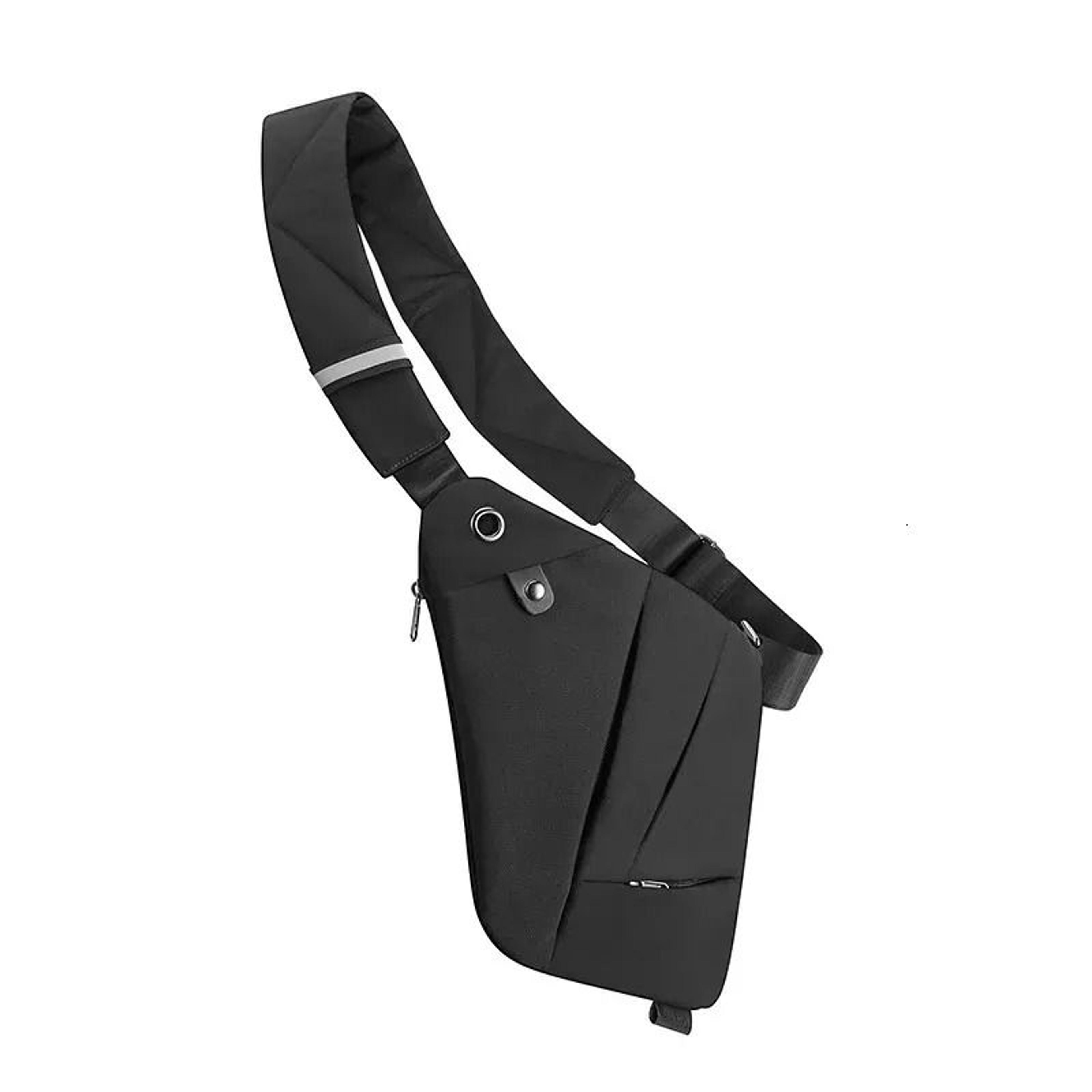 unisex crossbody chest bag with anti-theft pocket for sports and travel