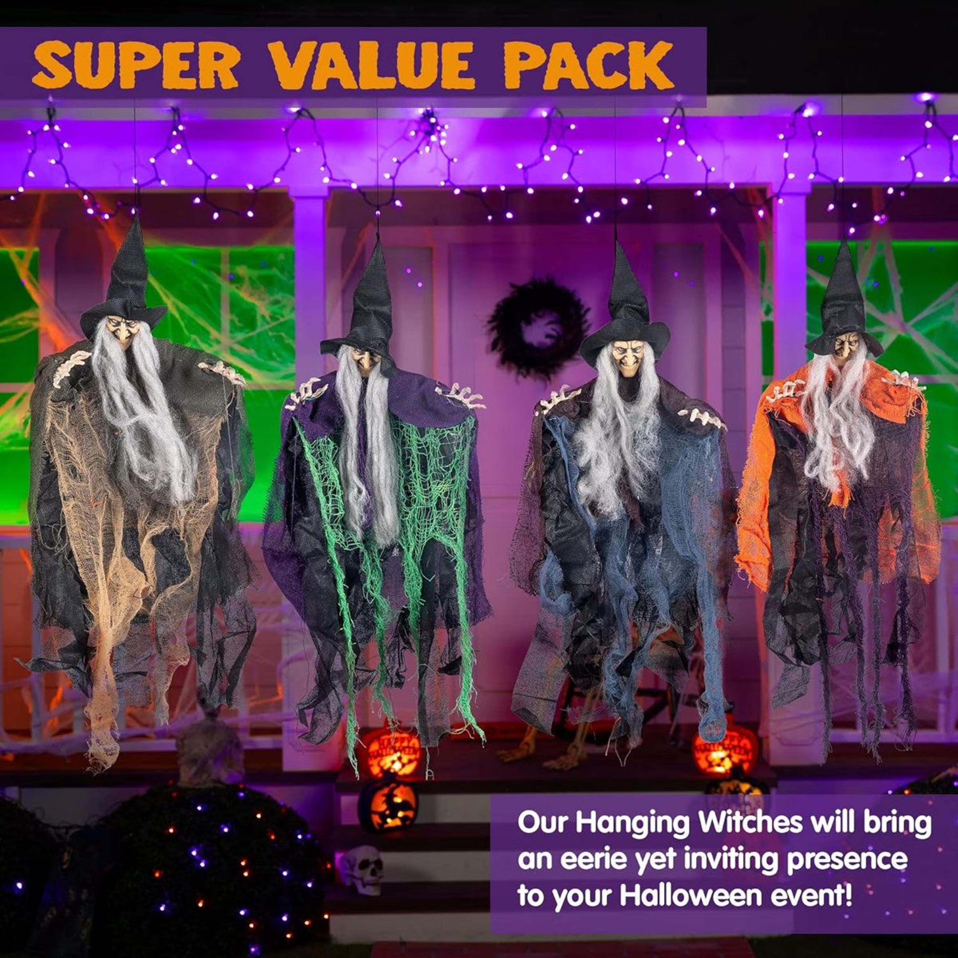 Halloween Hanging Witch Decorations With Adjustable Ragged 2
