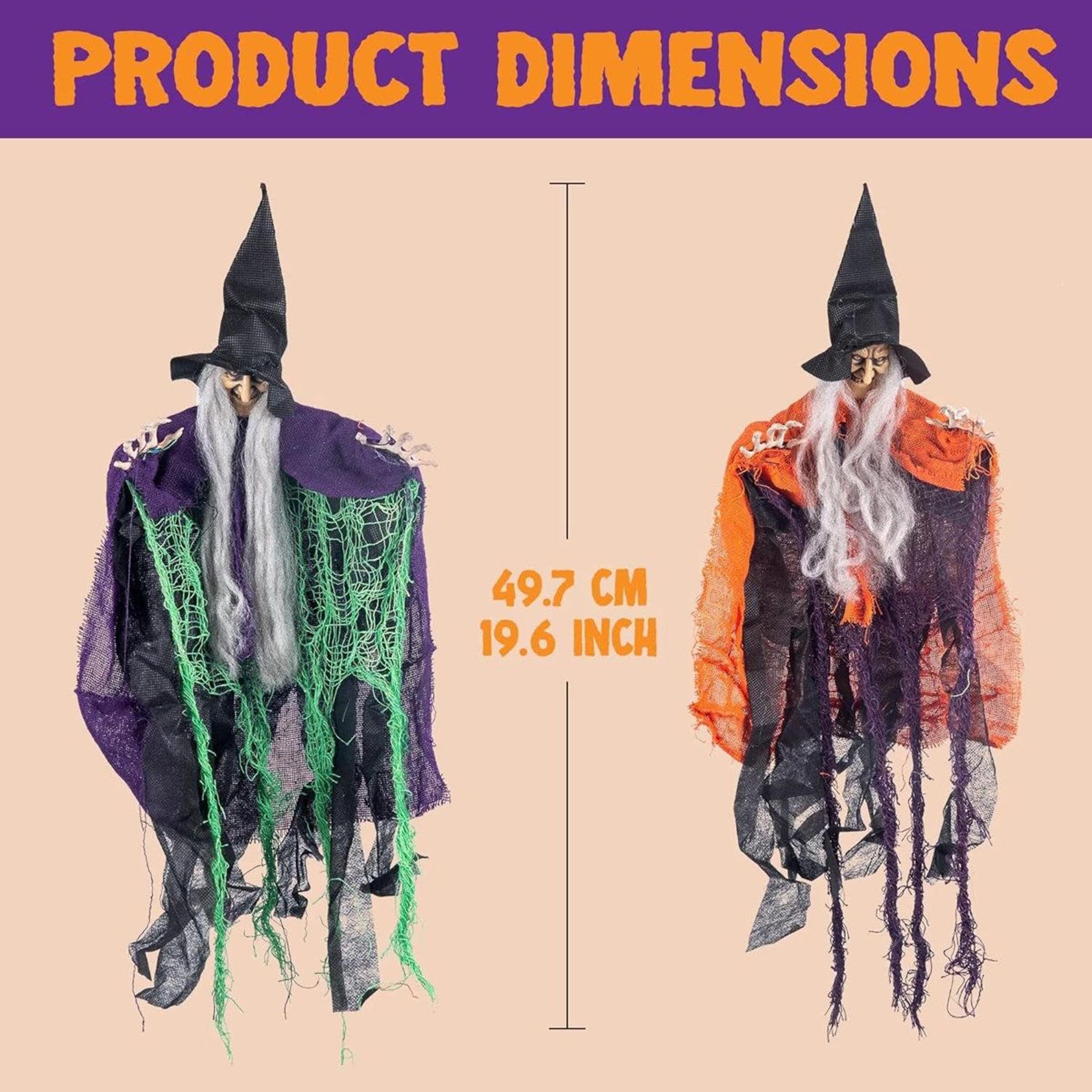 Halloween Hanging Witch Decorations With Adjustable Ragged 4