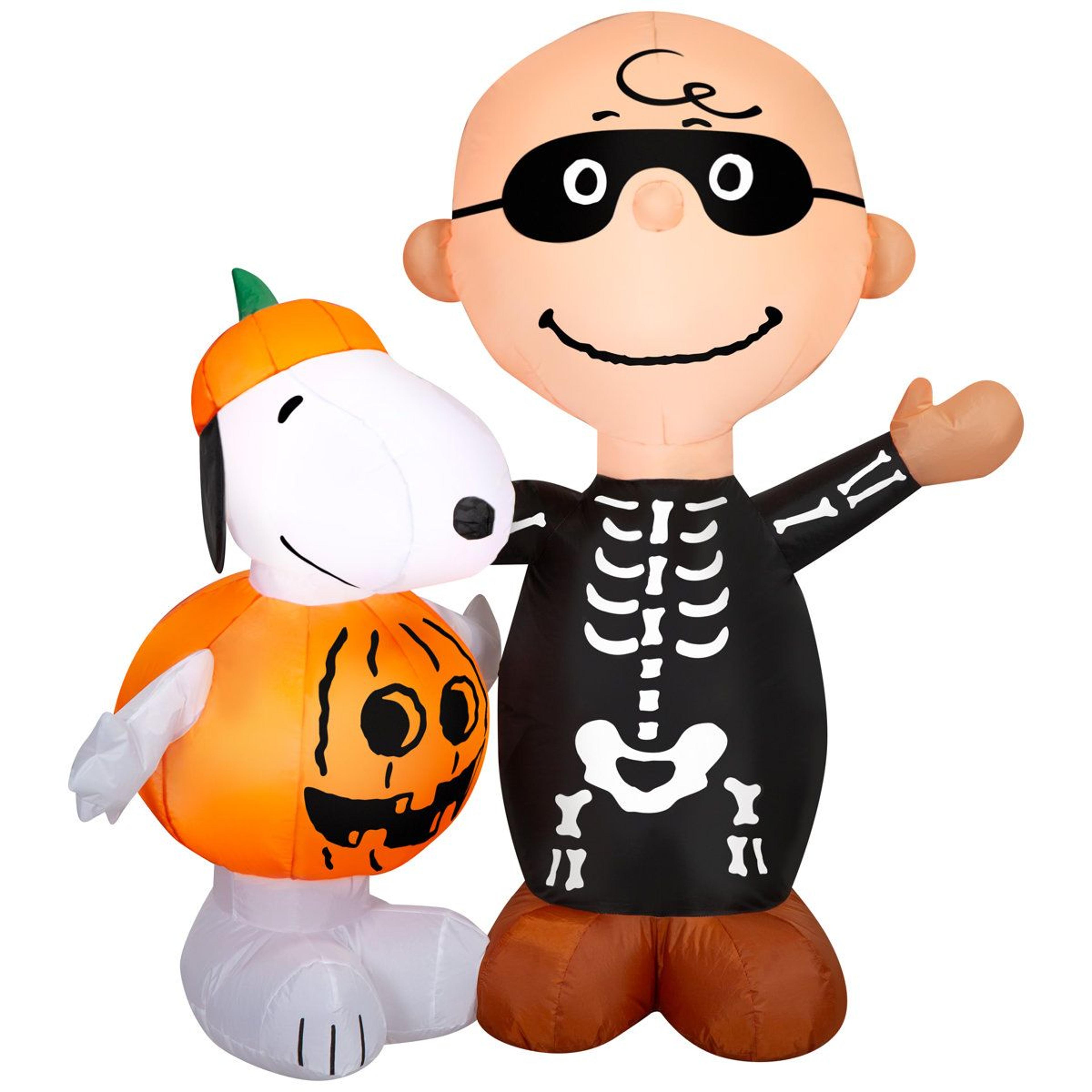halloween snoopy and charlie brown light up inflatable decoration