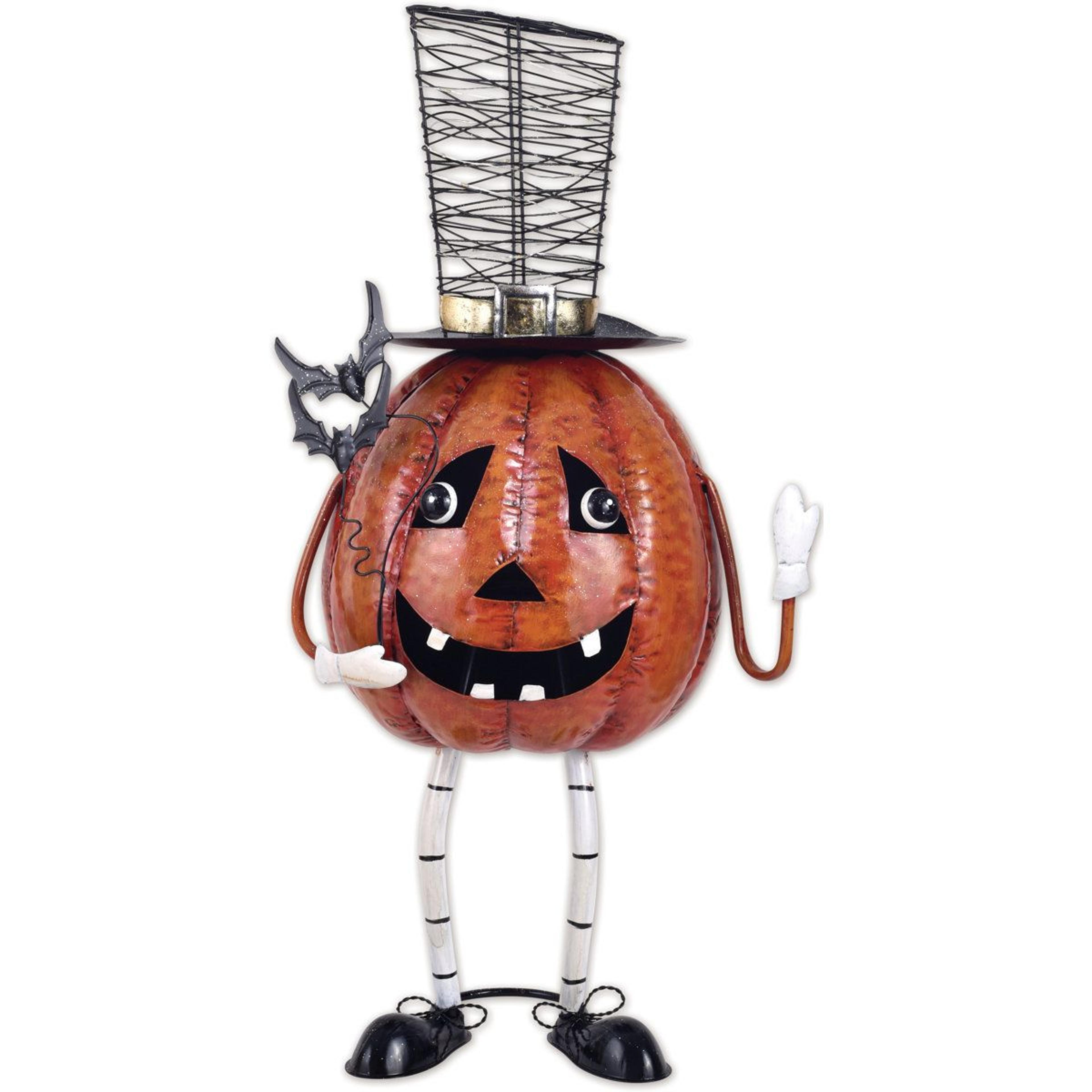 solar pumpkin halloween outdoor decoration wobble sculpture