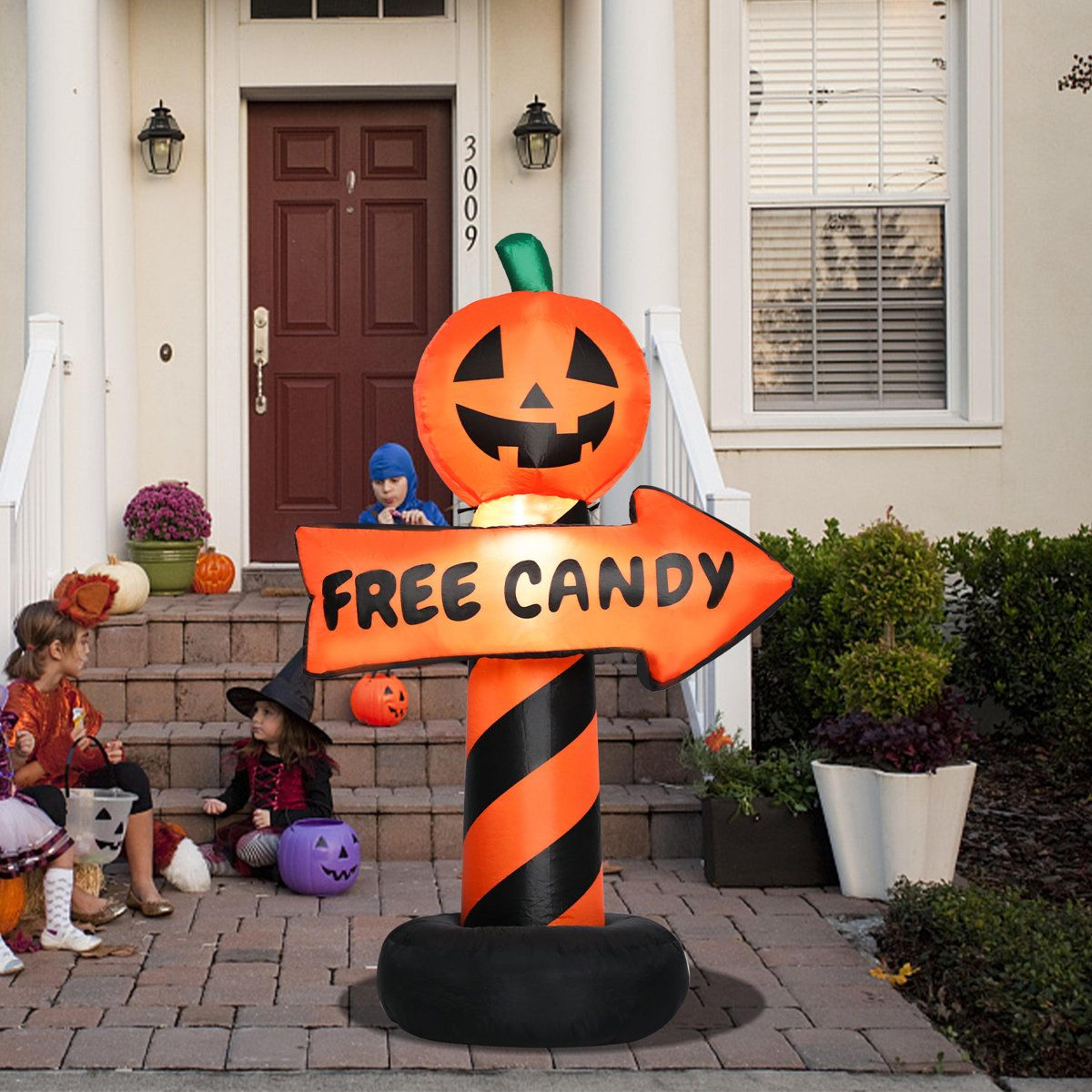 led inflatable jack o lantern halloween outdoor decoration with waterproof fan