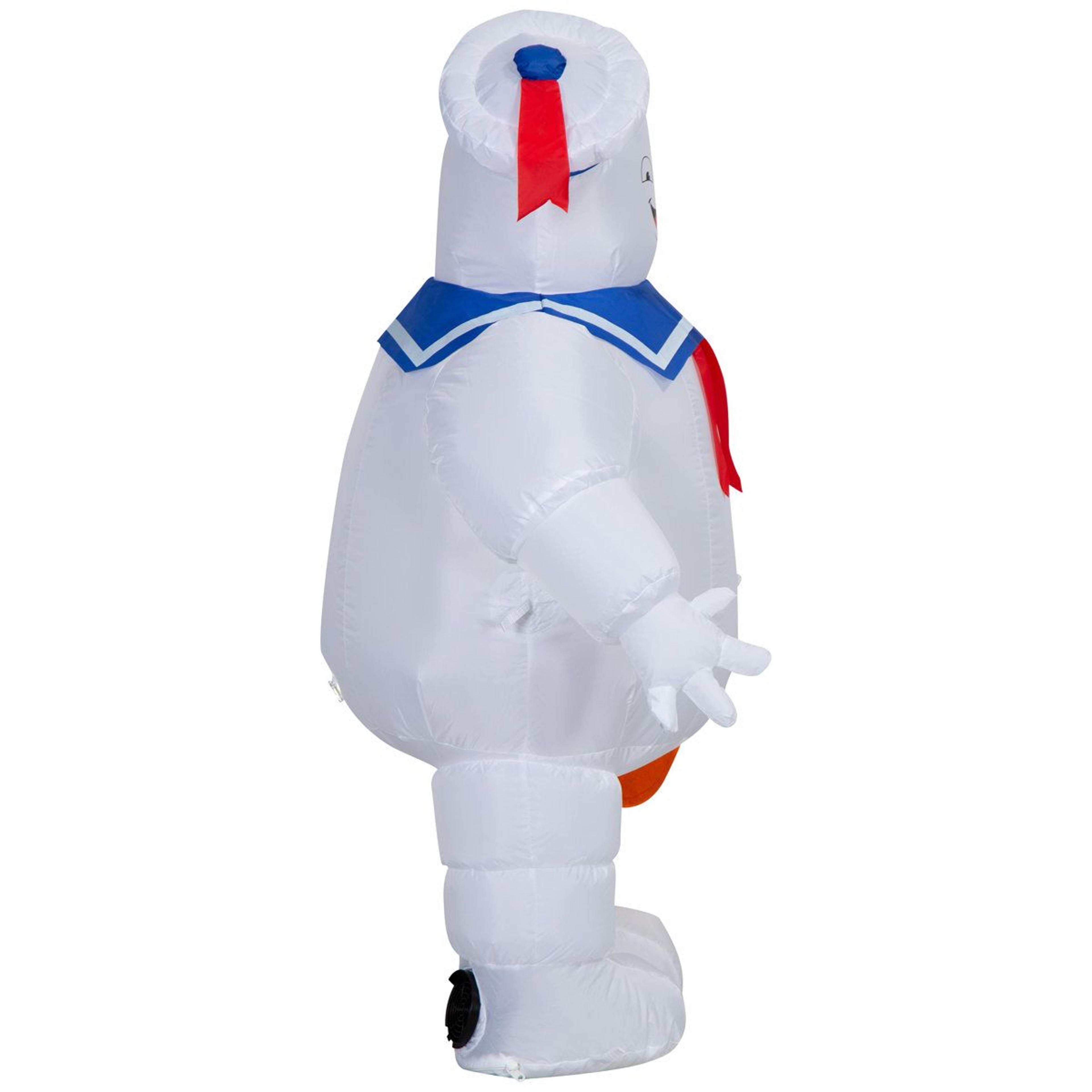 Halloween Inflatable Stay Puft With Pumpkin Tote Lighted Decoration 1