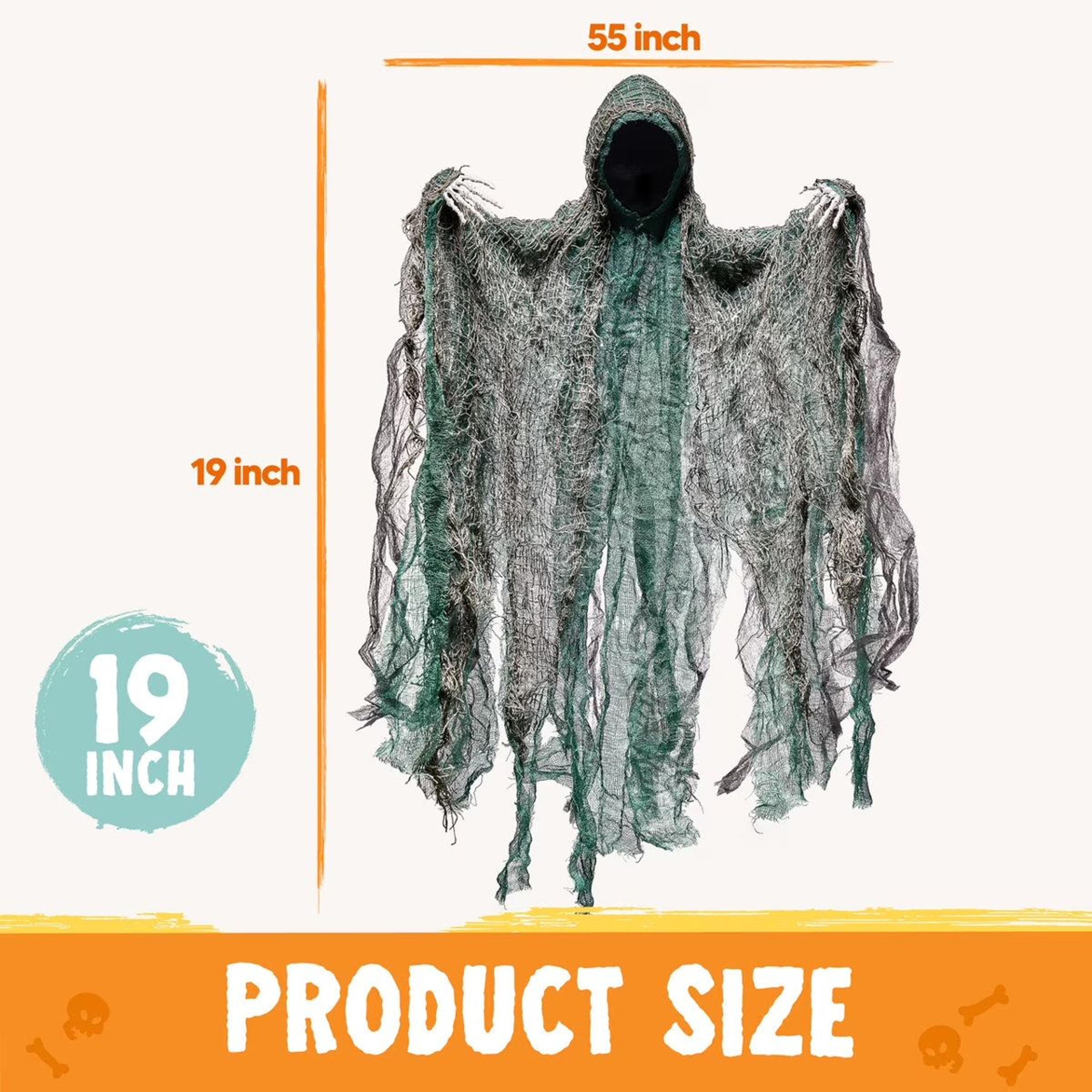 Halloween Hanging Faceless Ghost Decorations Multicolor Set 2