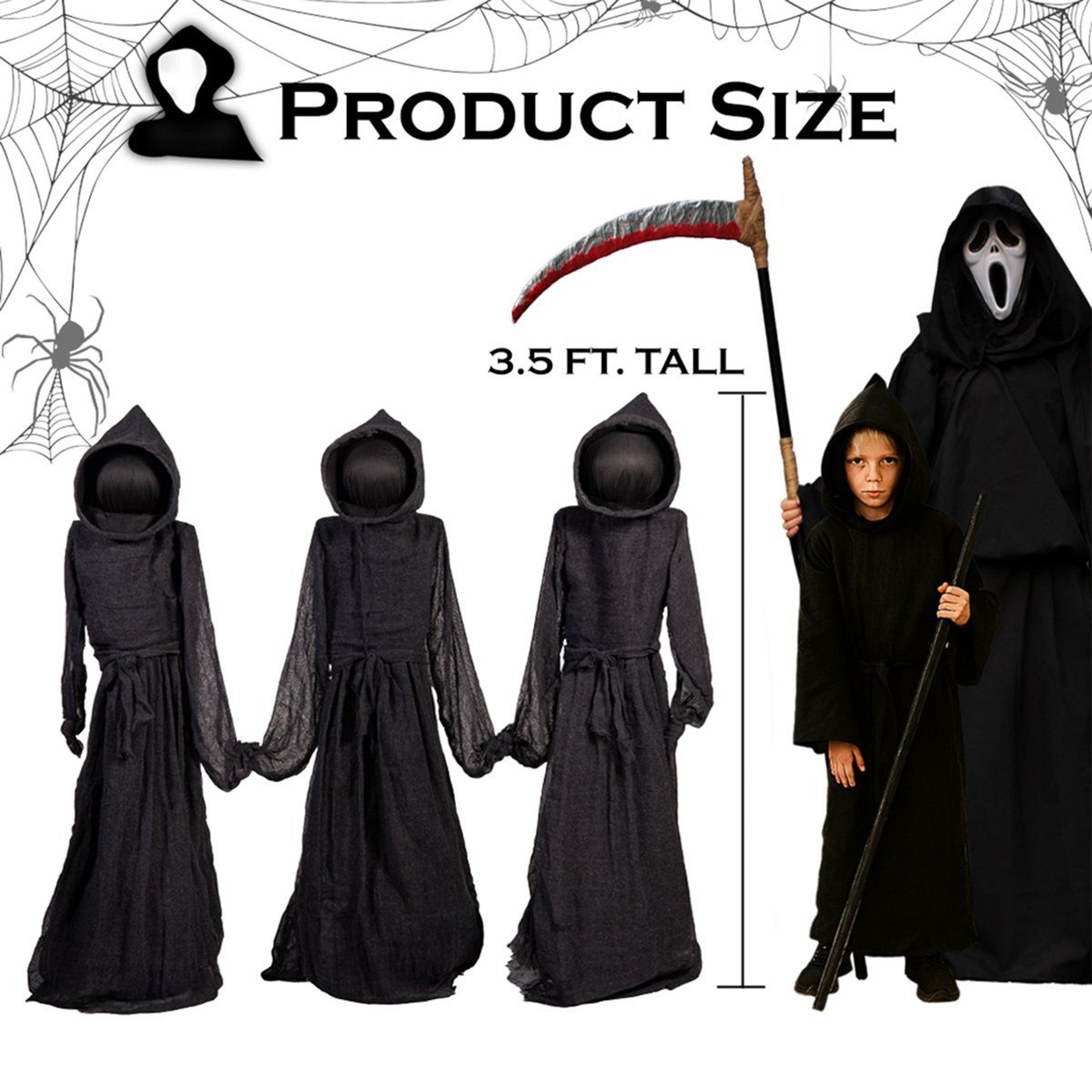 Lighted Cloaked Reaper Garden Stakes Halloween Decorations 1