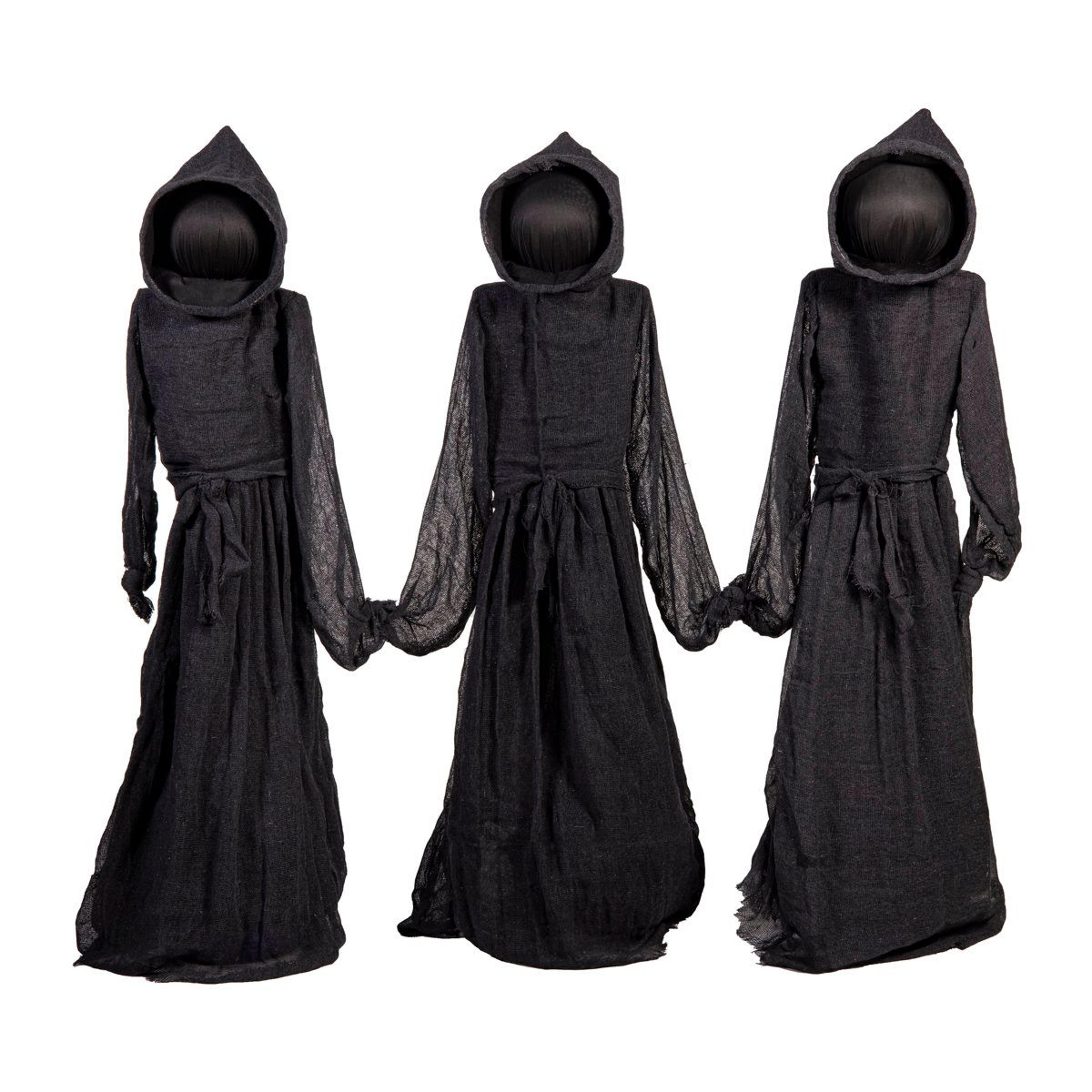 Lighted Cloaked Reaper Garden Stakes Halloween Decorations 4