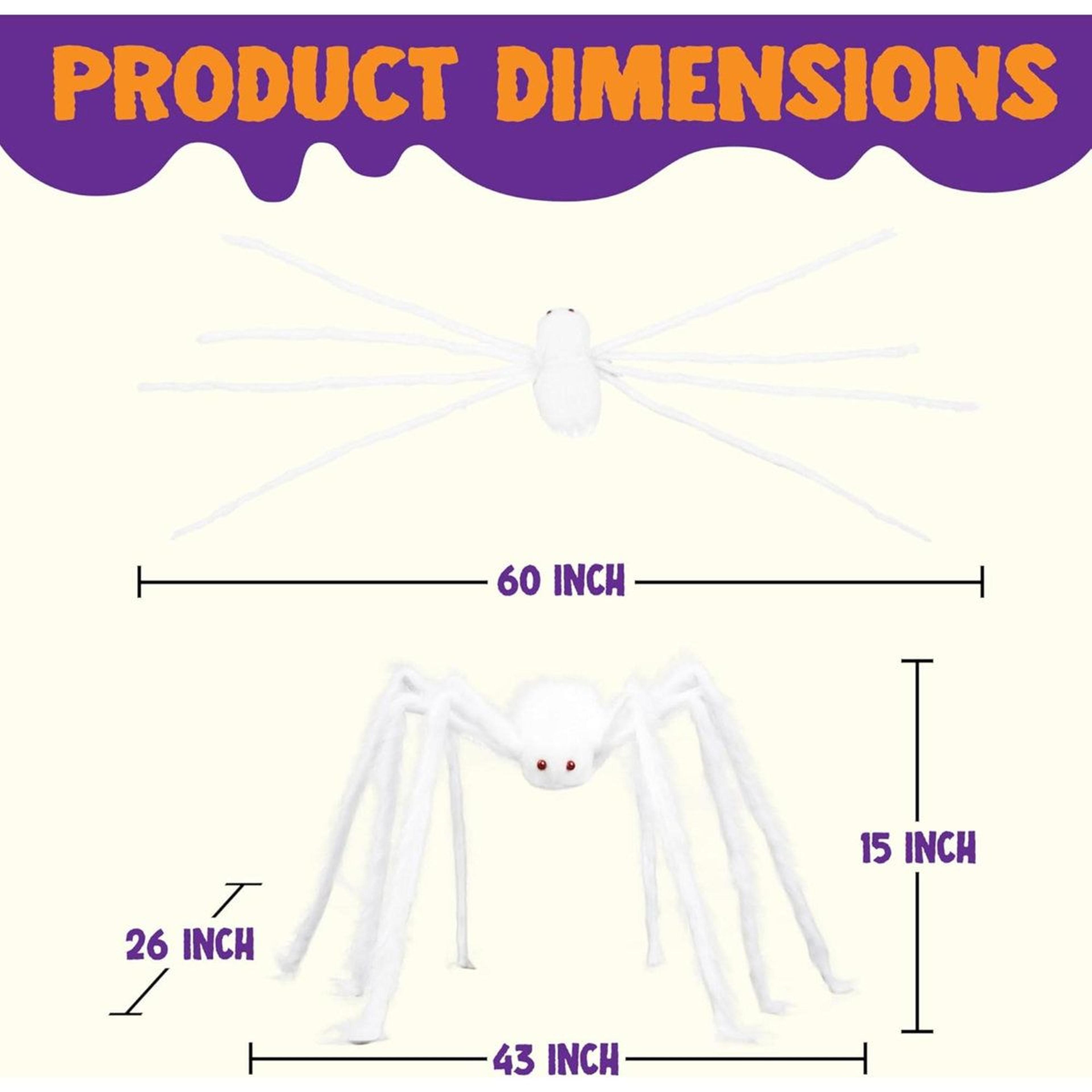 Halloween Spider Decoration White Iron Spider For Outdoor Yard And Indoor Party Decor 4