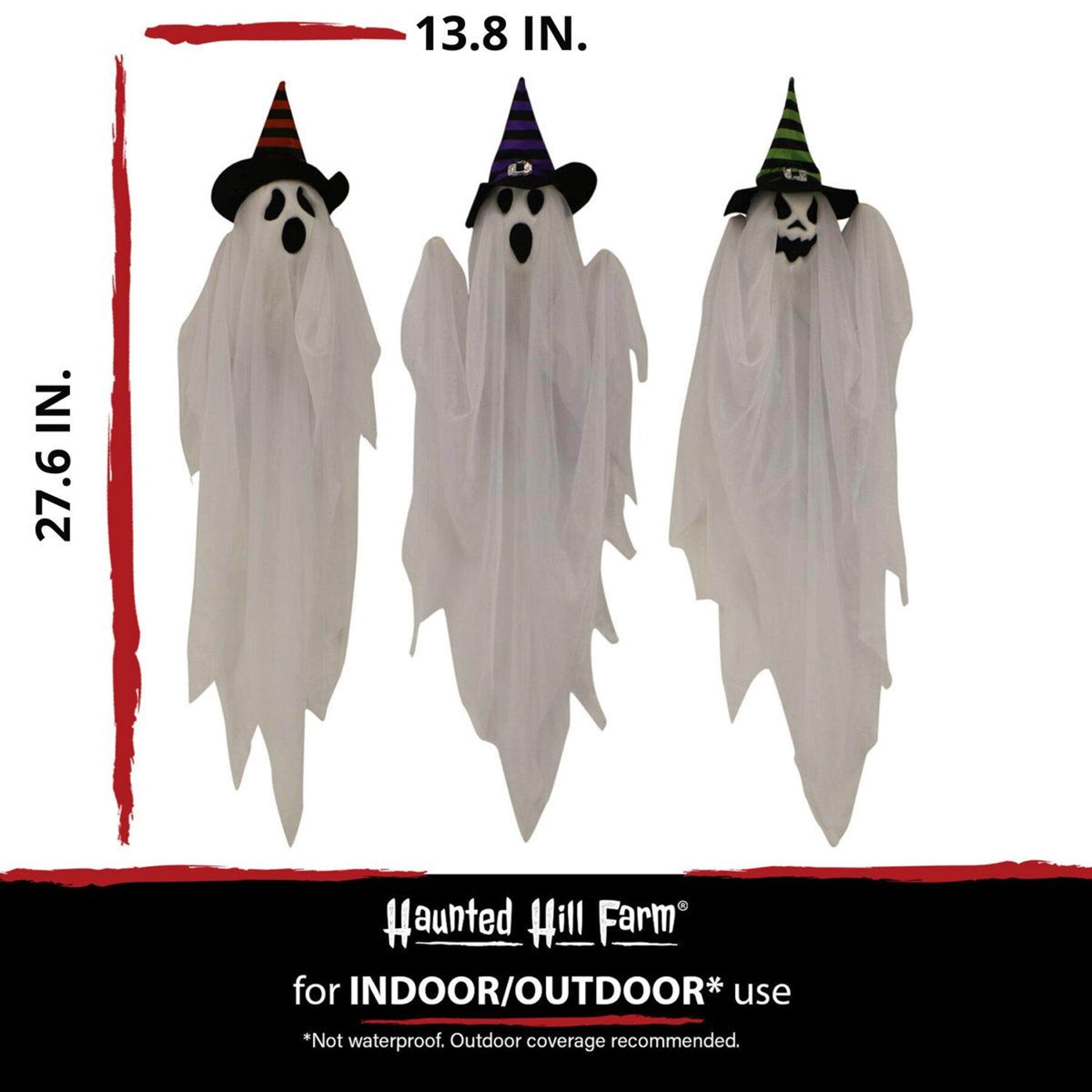 Spooky Hanging Ghost Halloween Figurine Multicolor Animated Plastic Decoration 3