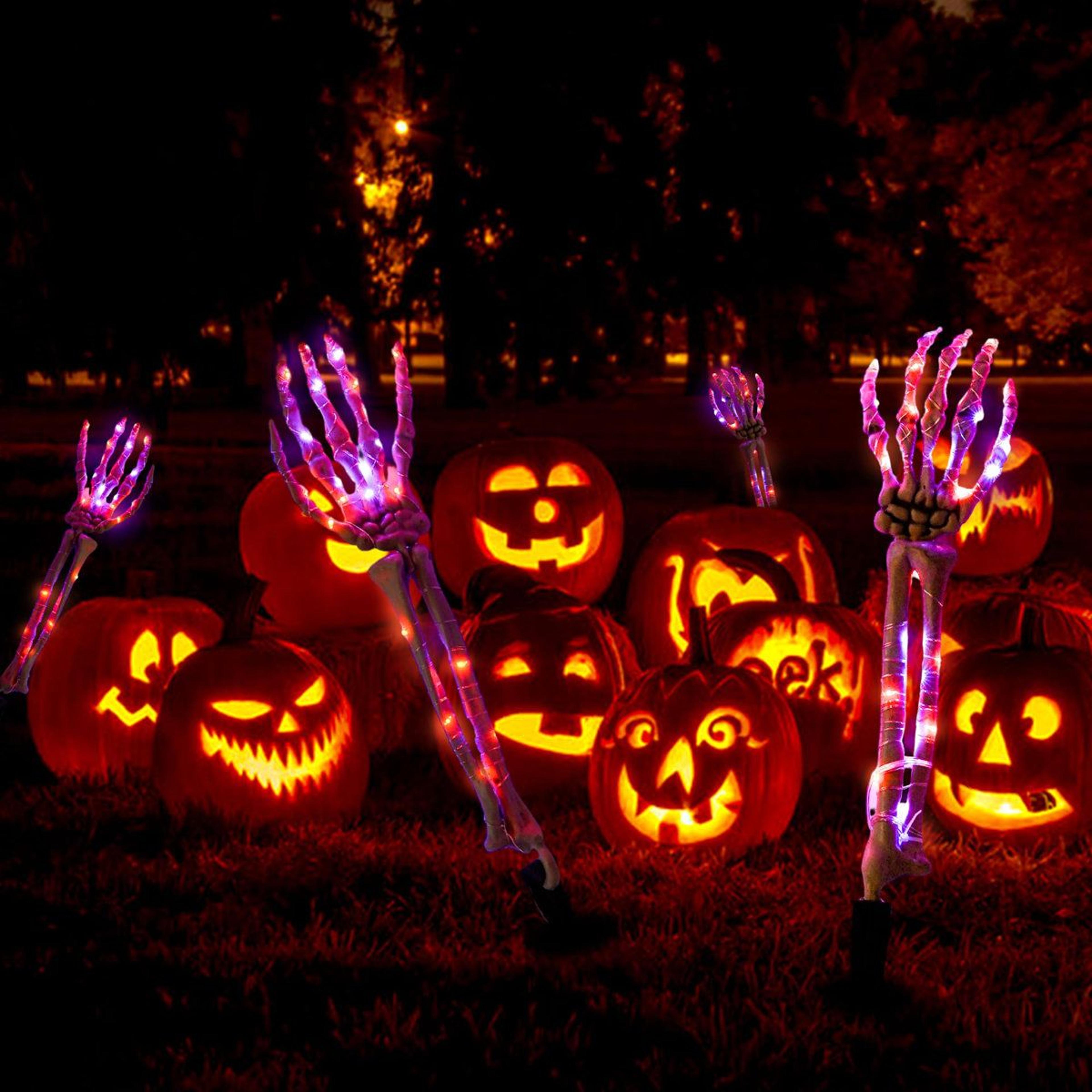 Lighted Halloween Skeleton Decorative Accent 2