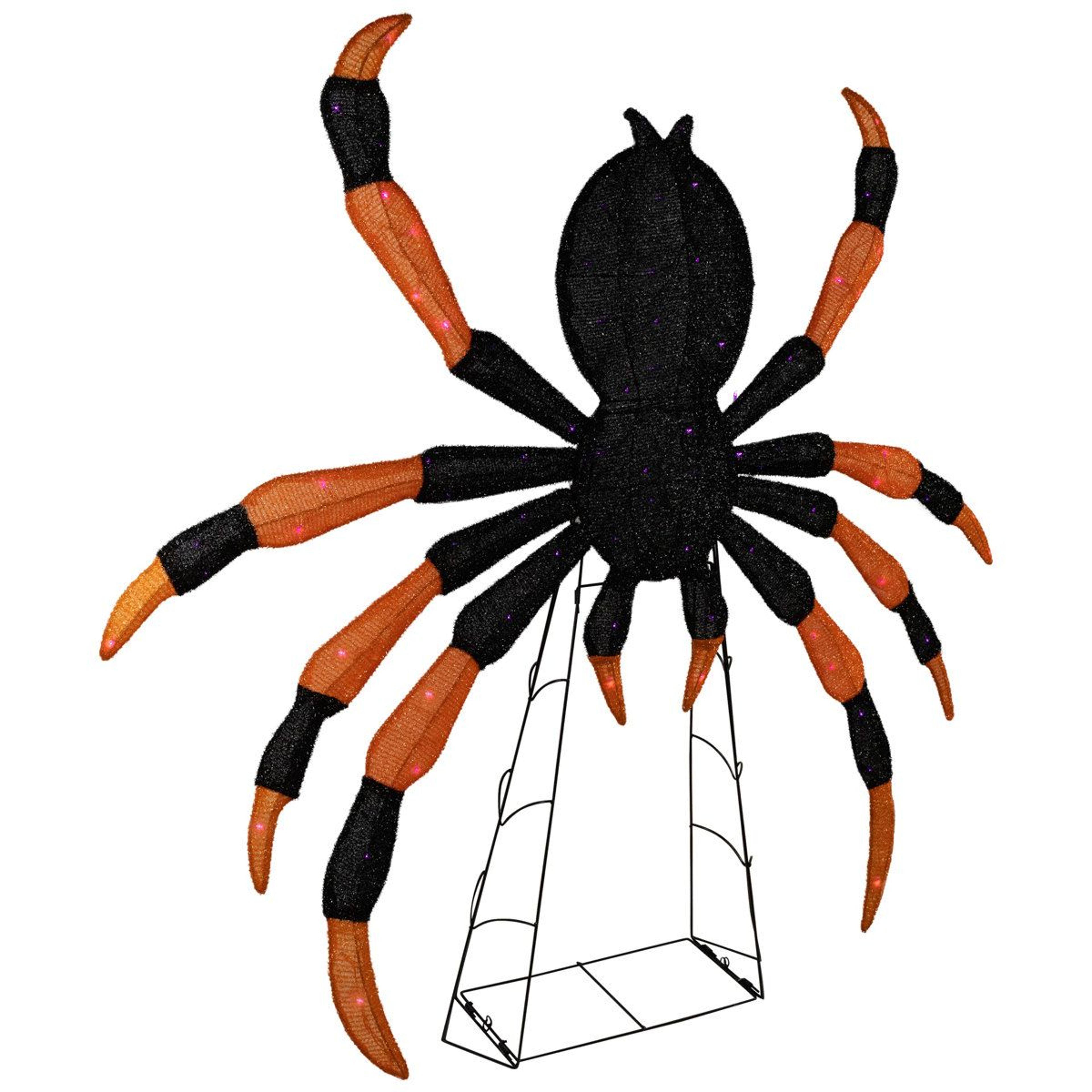 Lighted Spider Halloween Decoration With Purple LED Lights 4