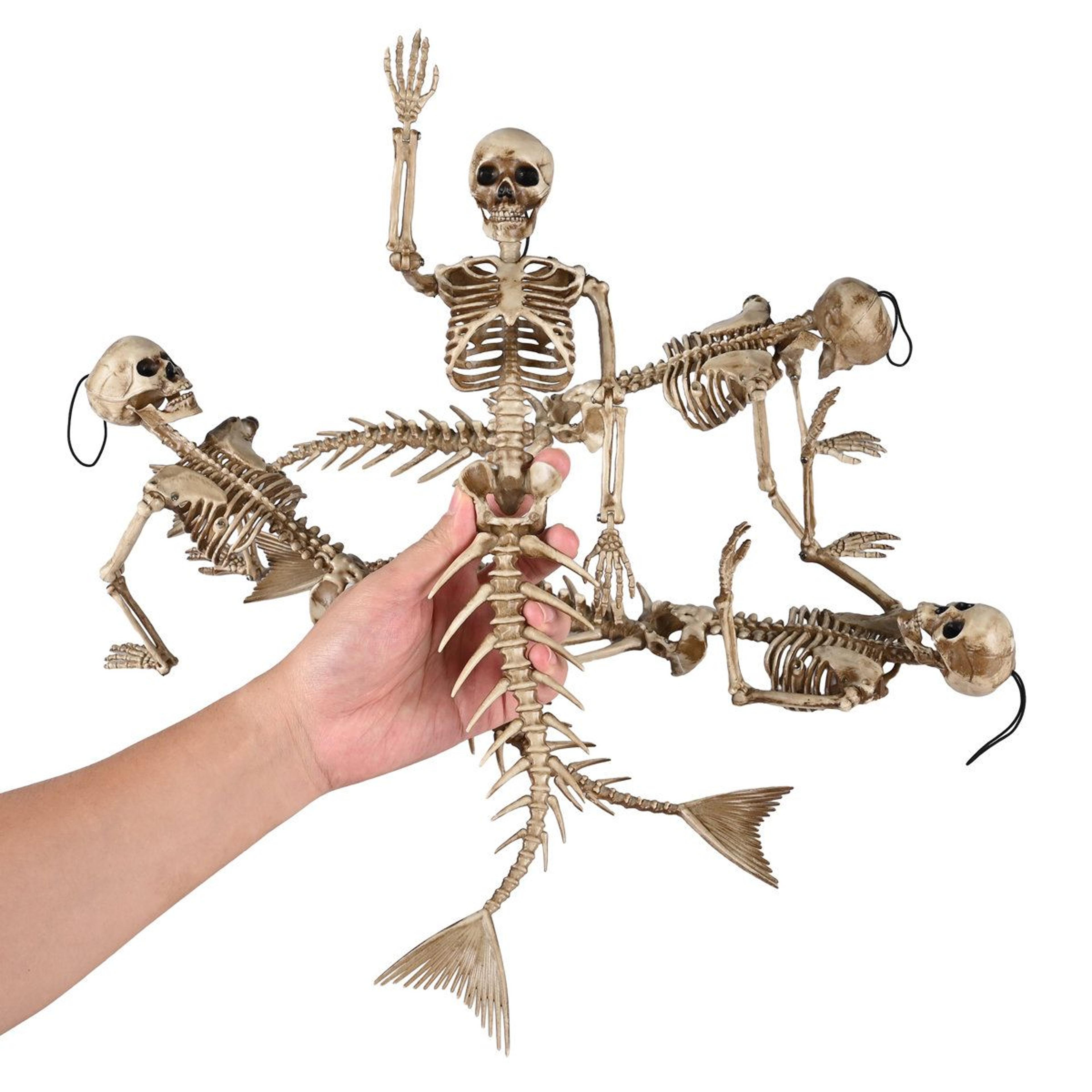 Mermaid Skeleton Halloween Decorations With Movable Joints 4
