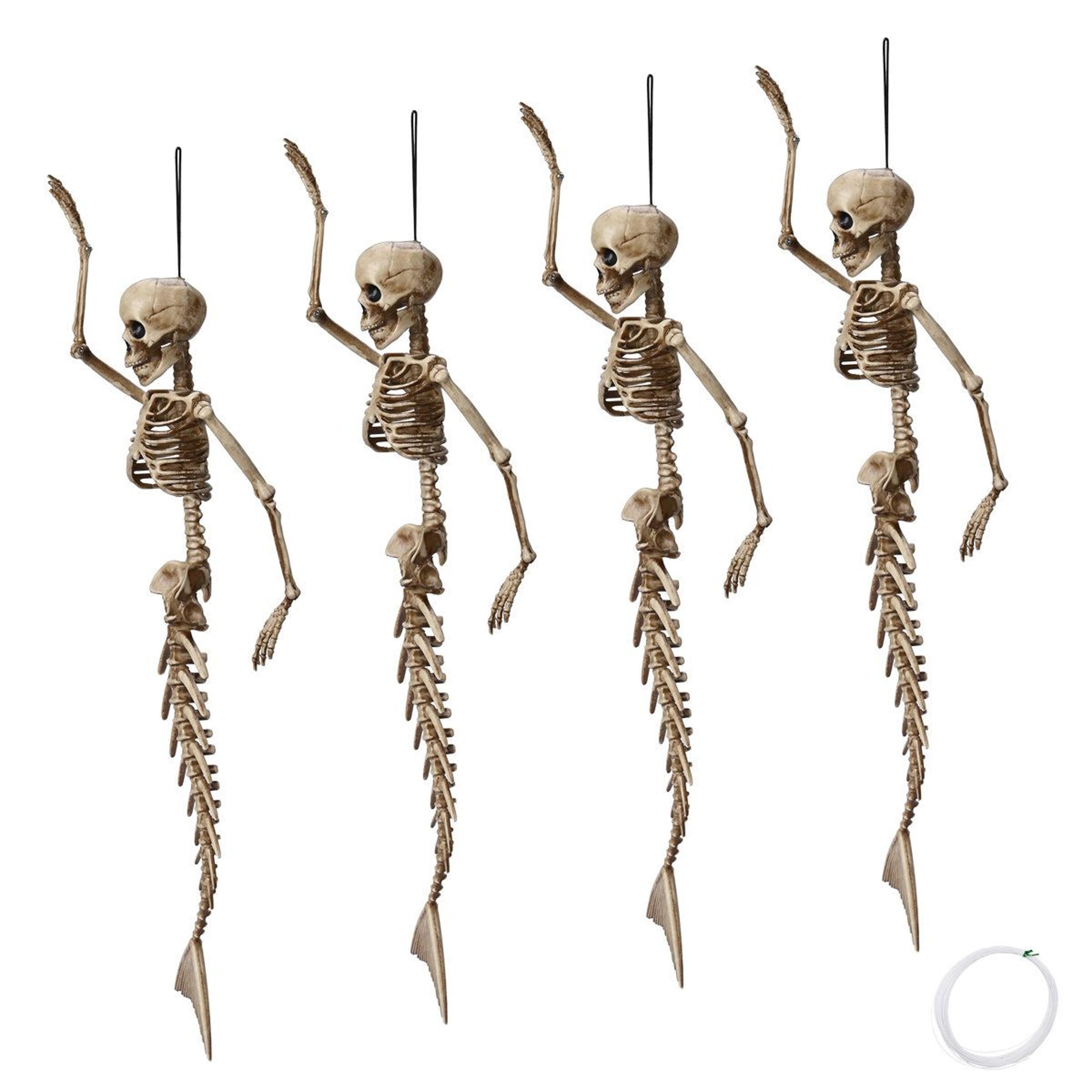 Mermaid Skeleton Halloween Decorations With Movable Joints 3