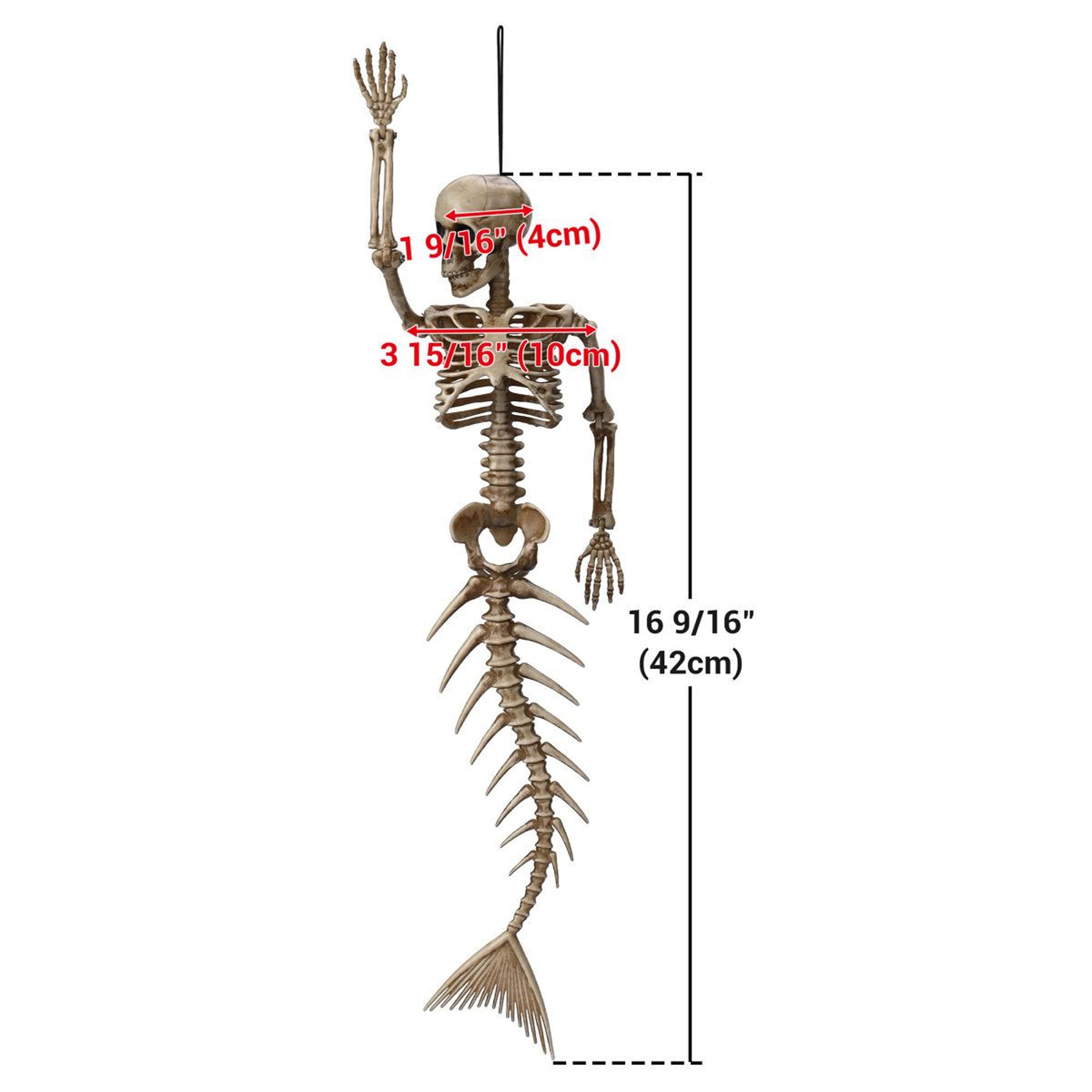 Mermaid Skeleton Halloween Decorations With Movable Joints 2