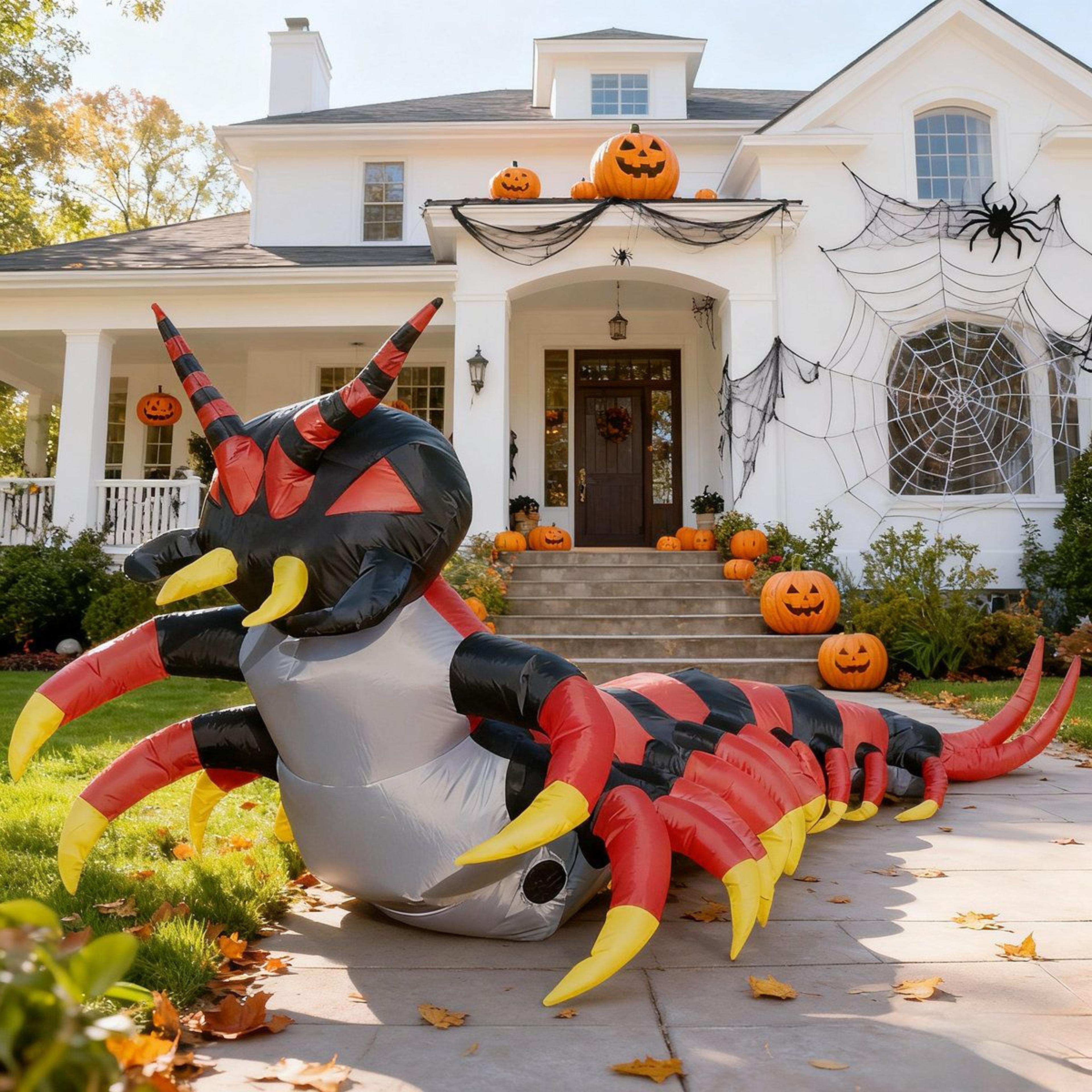 Halloween Inflatable Centipede Decoration With LED Lights For Outdoor Yard Decor 6