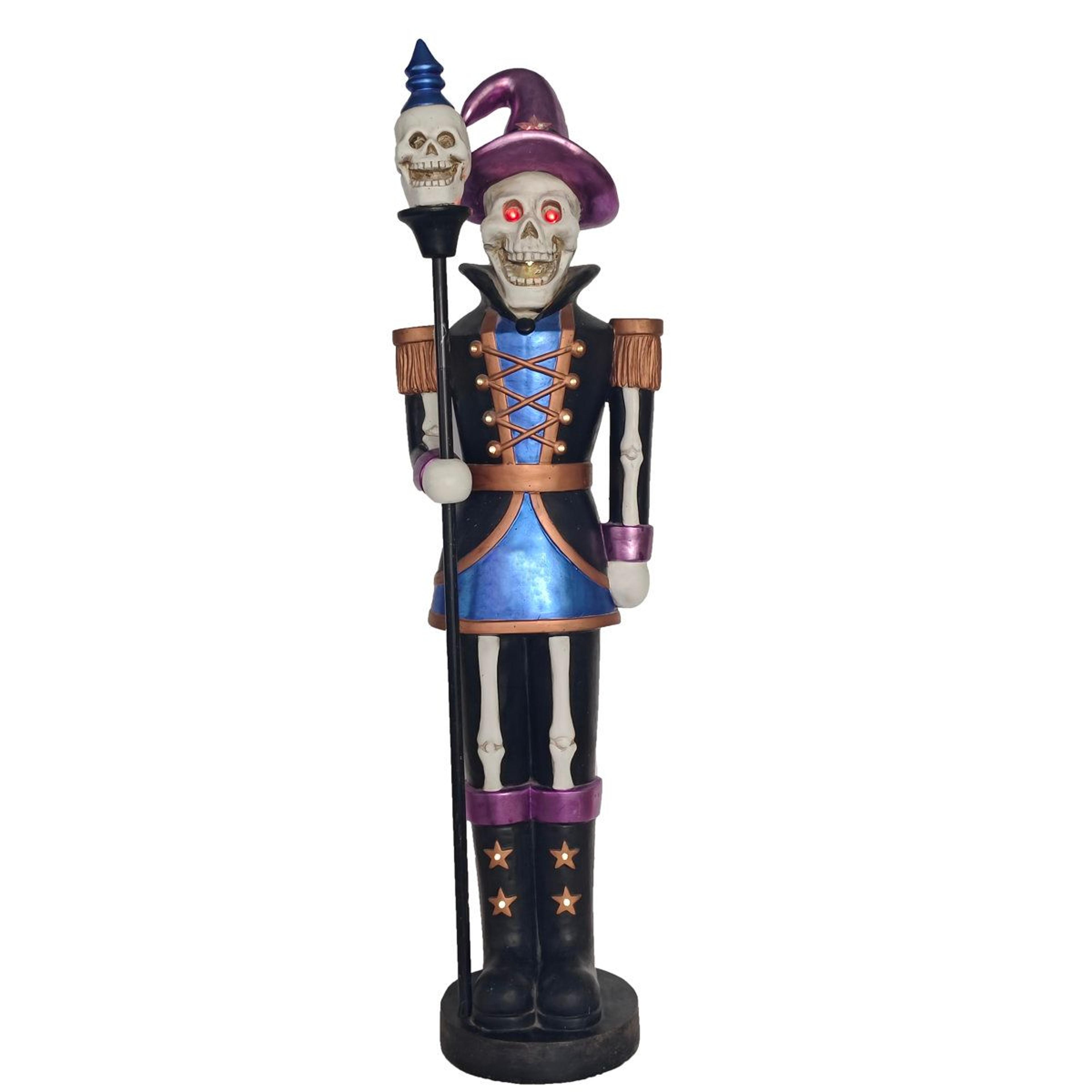 lighted skull commander halloween skeleton soldier decoration
