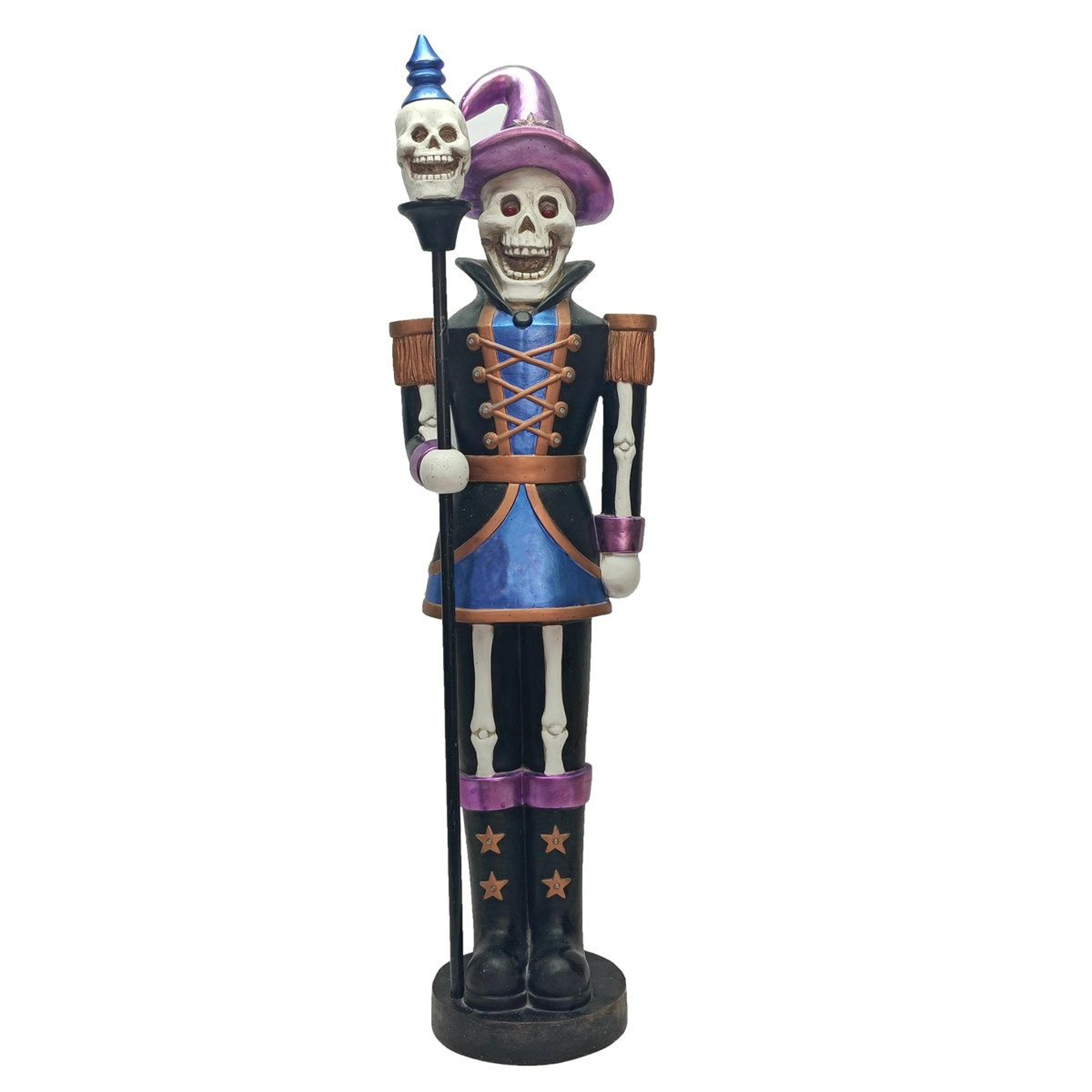 Lighted Skull Commander Halloween Skeleton Soldier Decoration 4