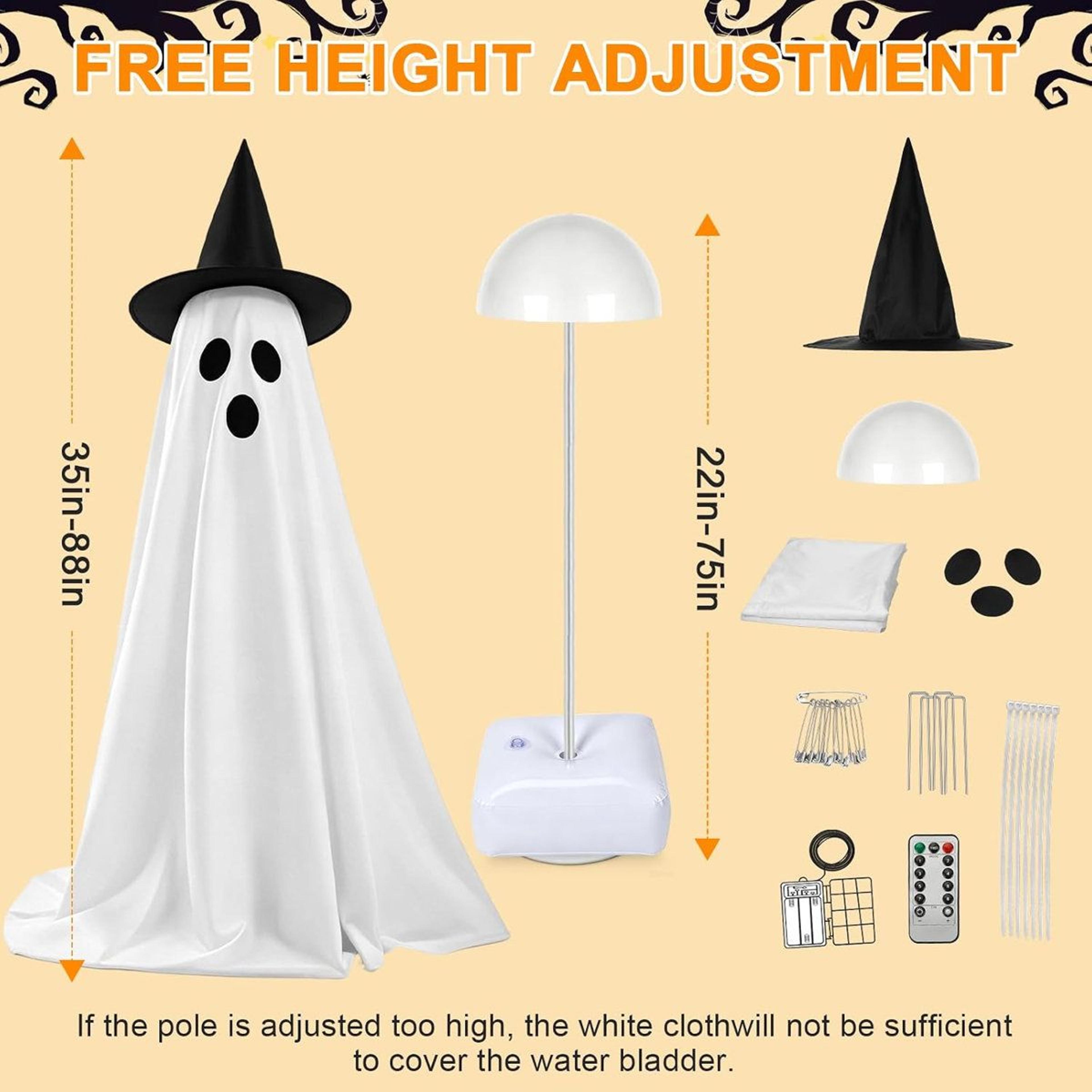Halloween Outdoor Light Up Ghost Decorations With Remote And LED Lights 3