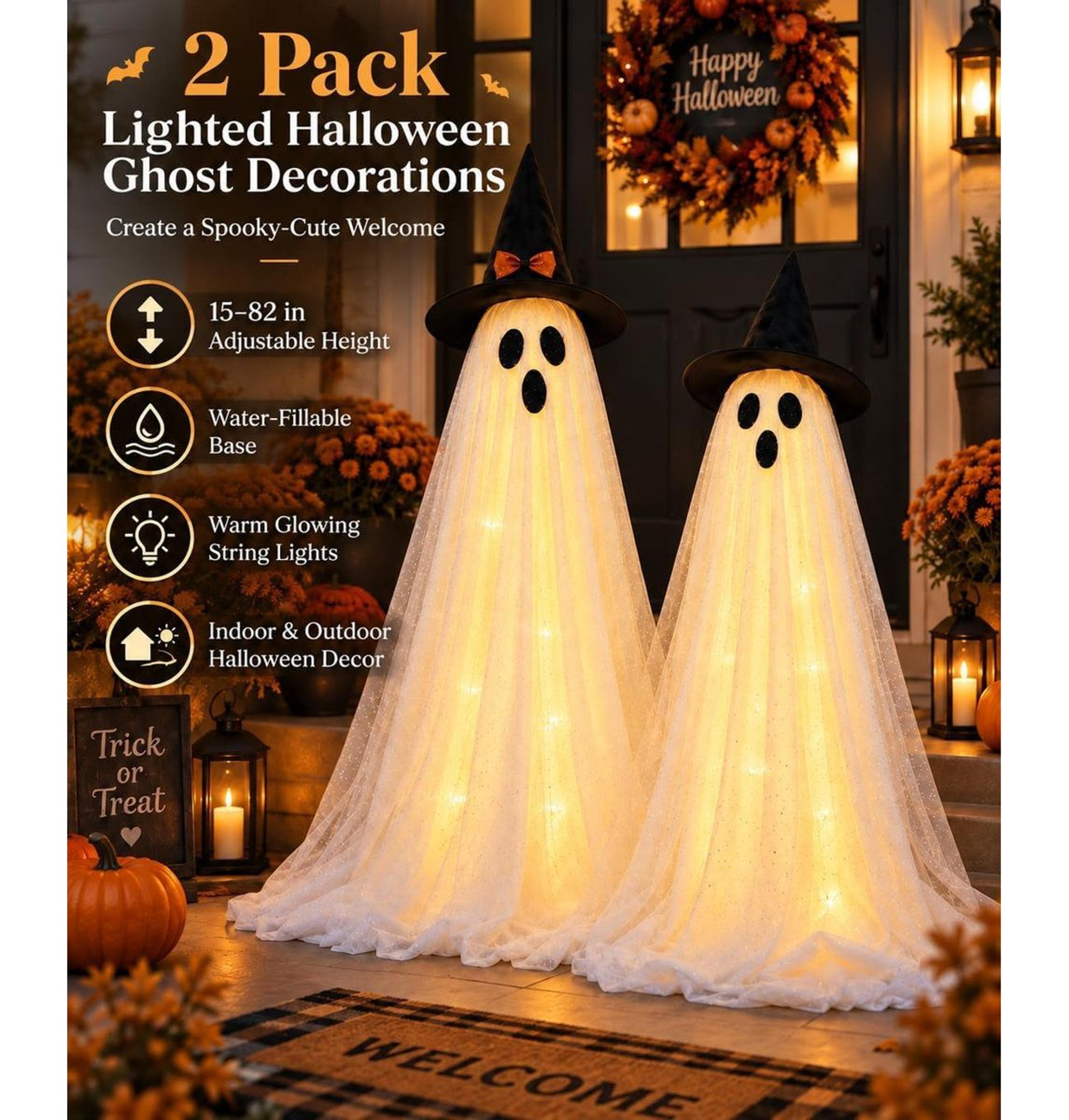 Lighted Halloween Ghost Decorations For Outdoor Yard And Porch 2