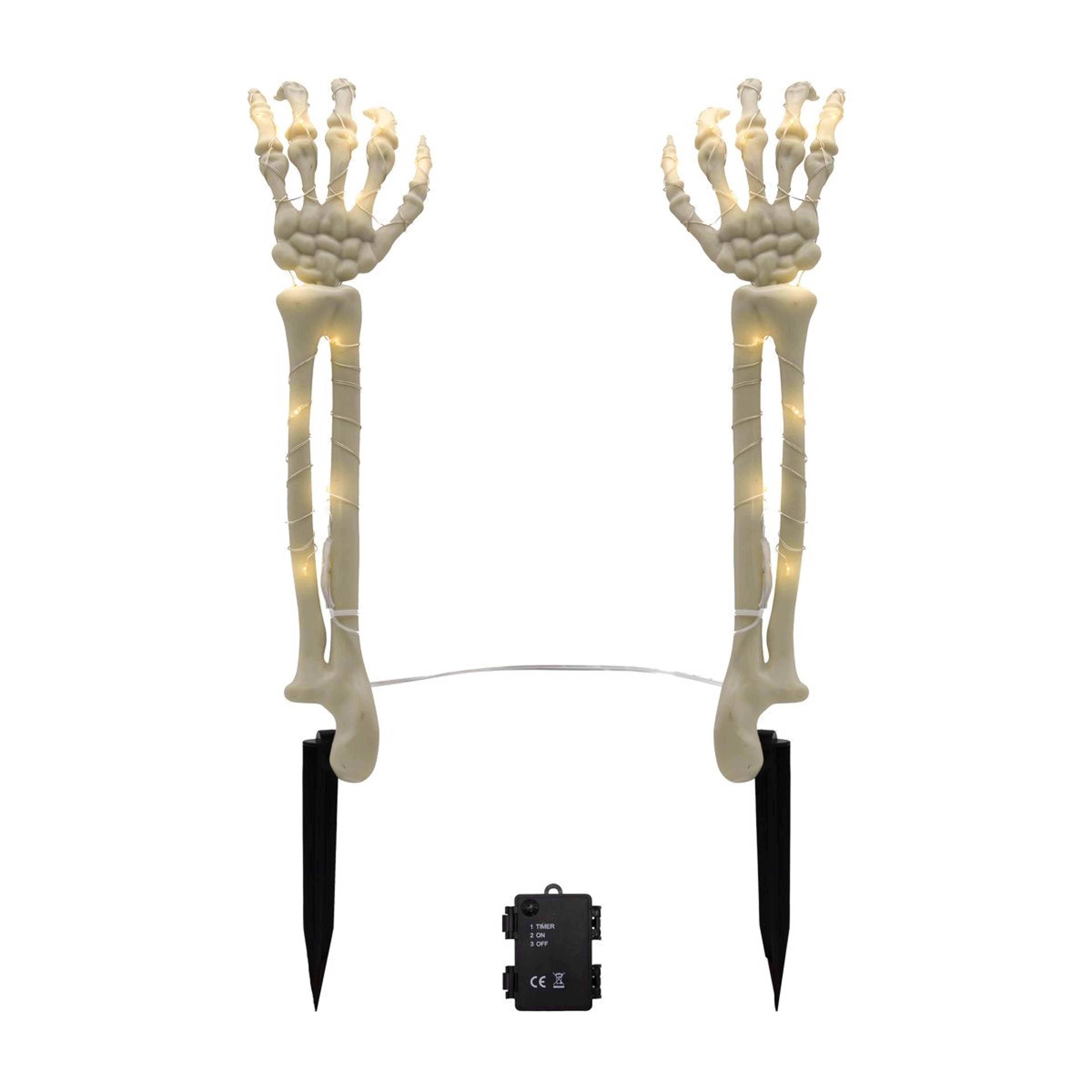 battery operated lighted skeleton arms halloween led string lights