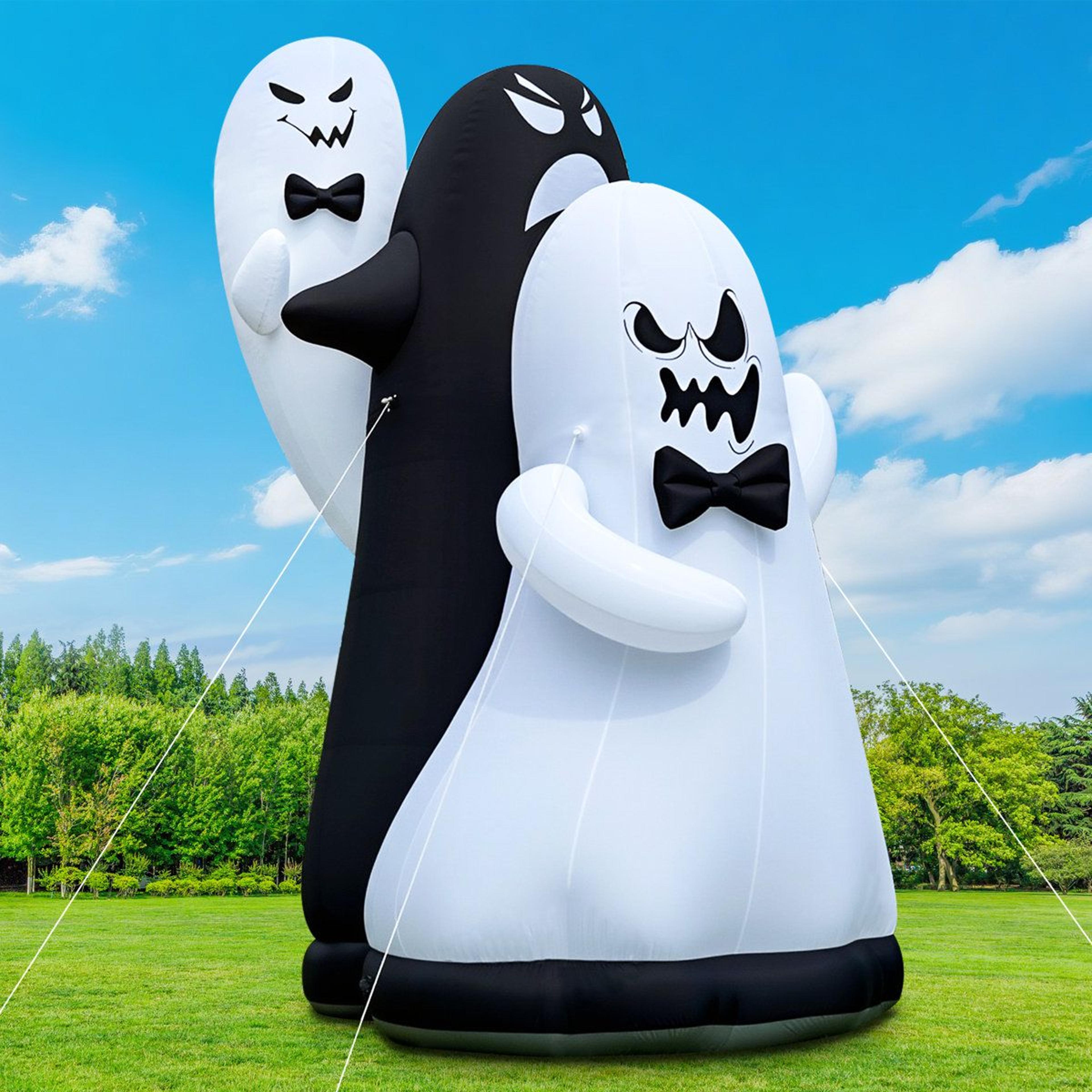 giant halloween inflatable ghost decoration with blower for outdoor yard