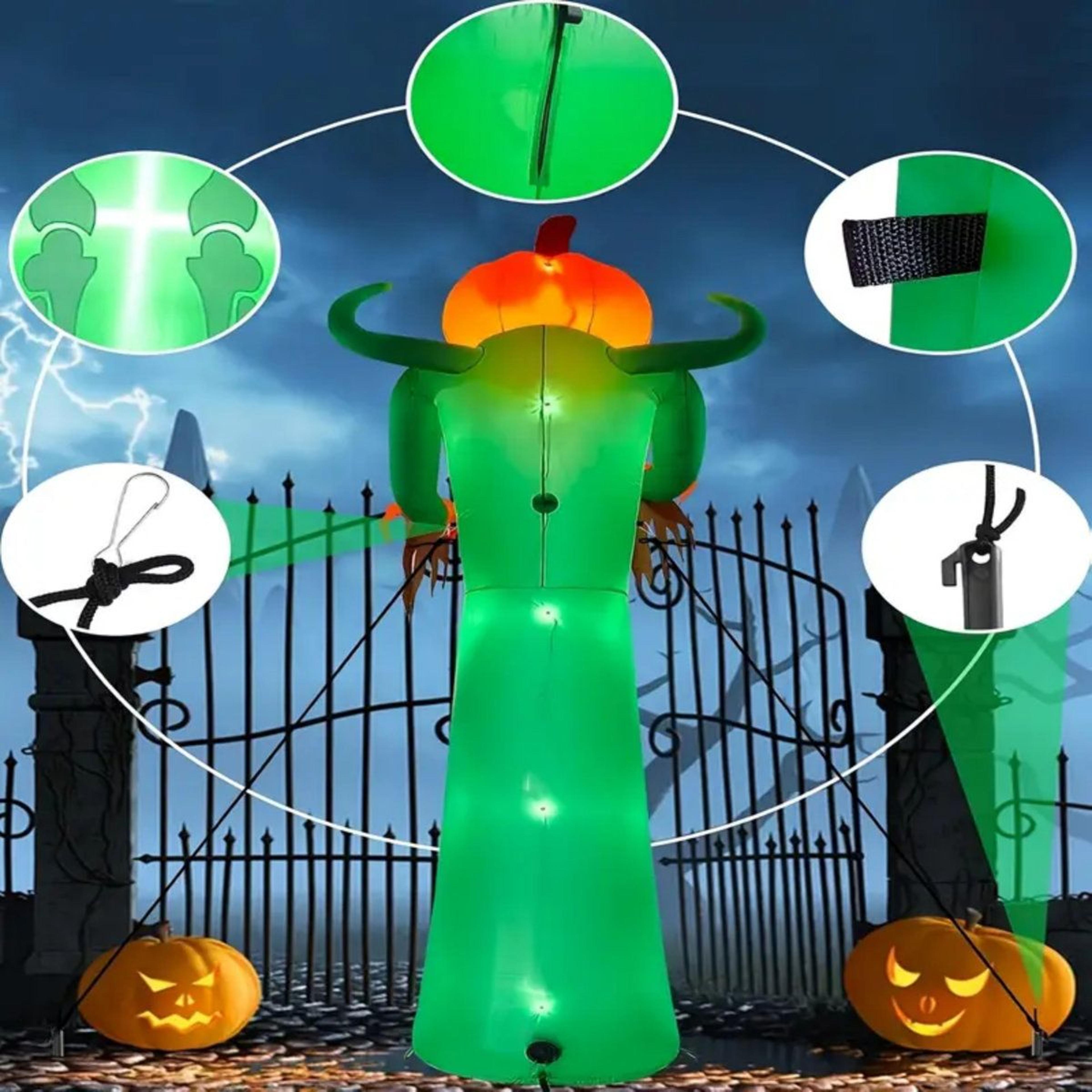 Halloween Pumpkin Inflatable With LED Light For Outdoor Decorations 2