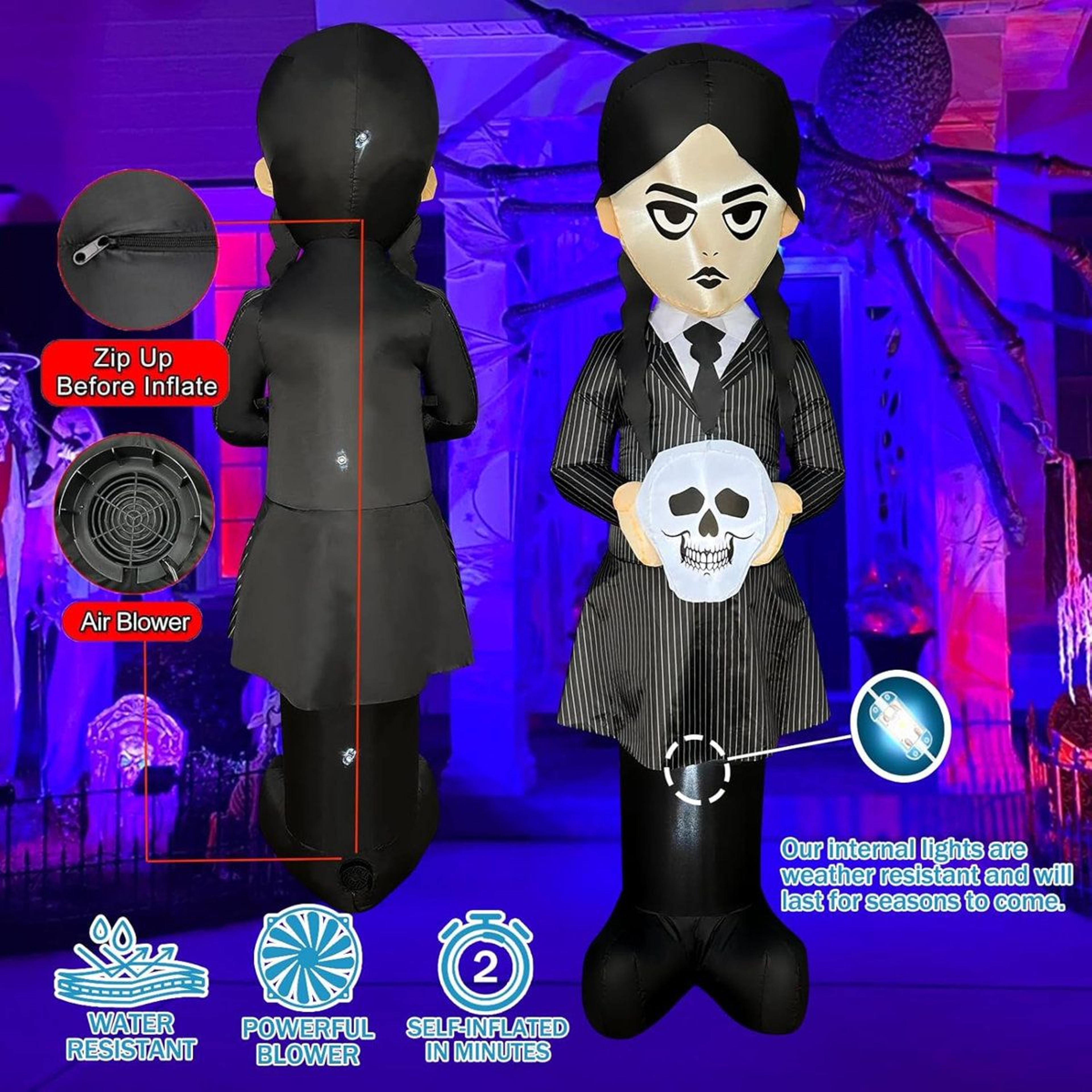 Halloween Inflatable Witch Decoration With LED Lights For Indoor And Outdoor Decor 2