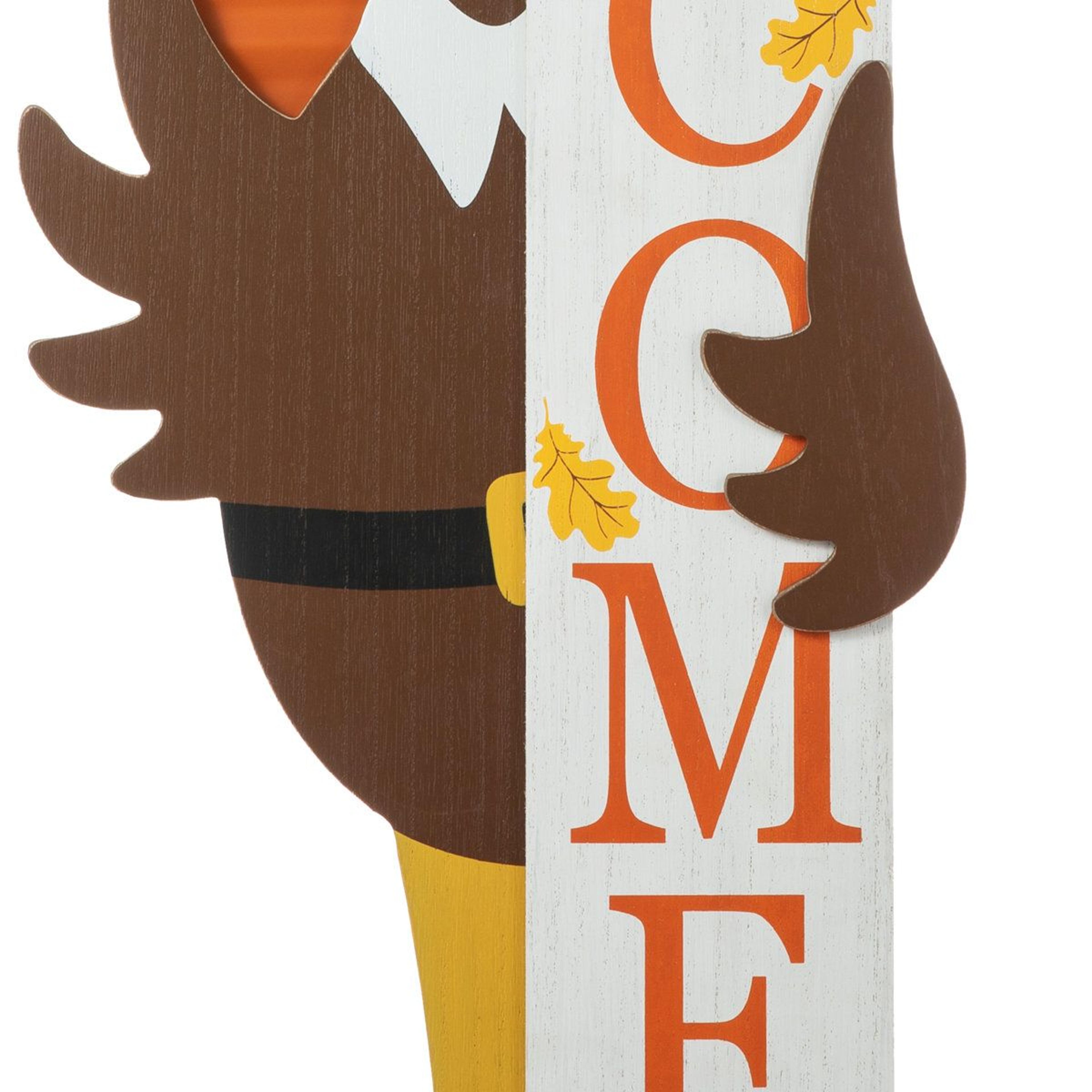 Thanksgiving Wooden Turkey Welcome Porch Decoration 2