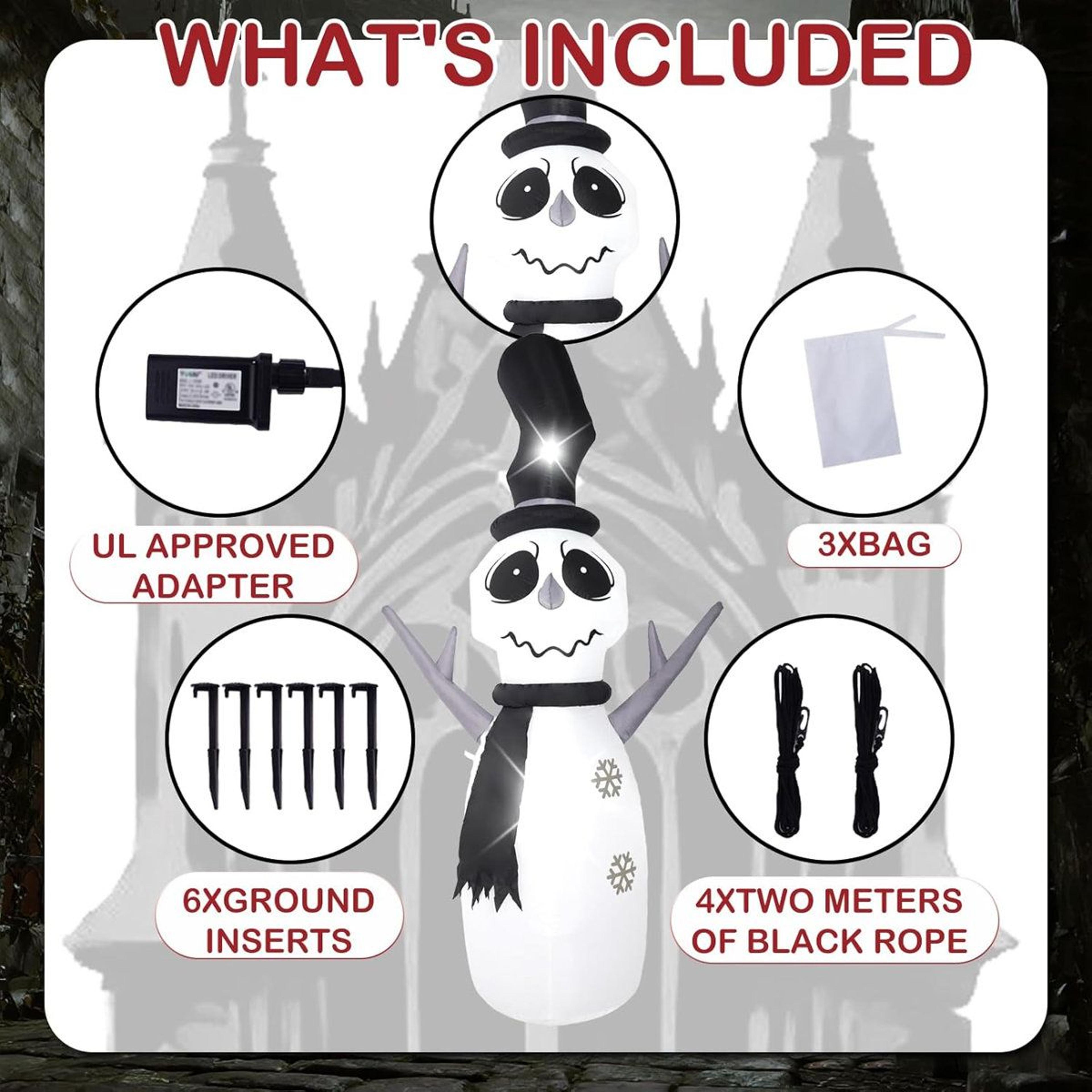 Outdoor Inflatable Snowman With Built In LED Lights 1