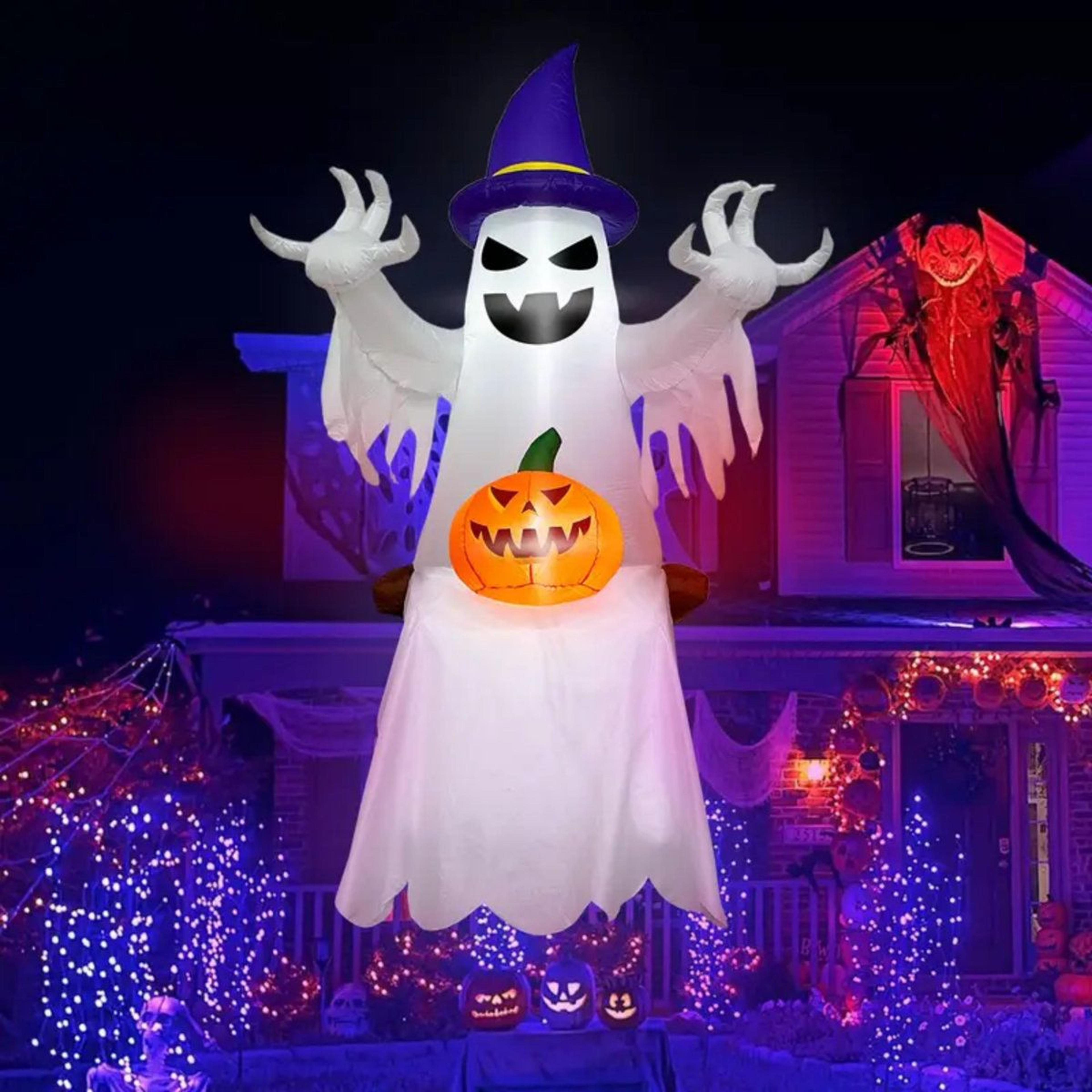 halloween inflatable pumpkin ghosts plug in outdoor yard decoration