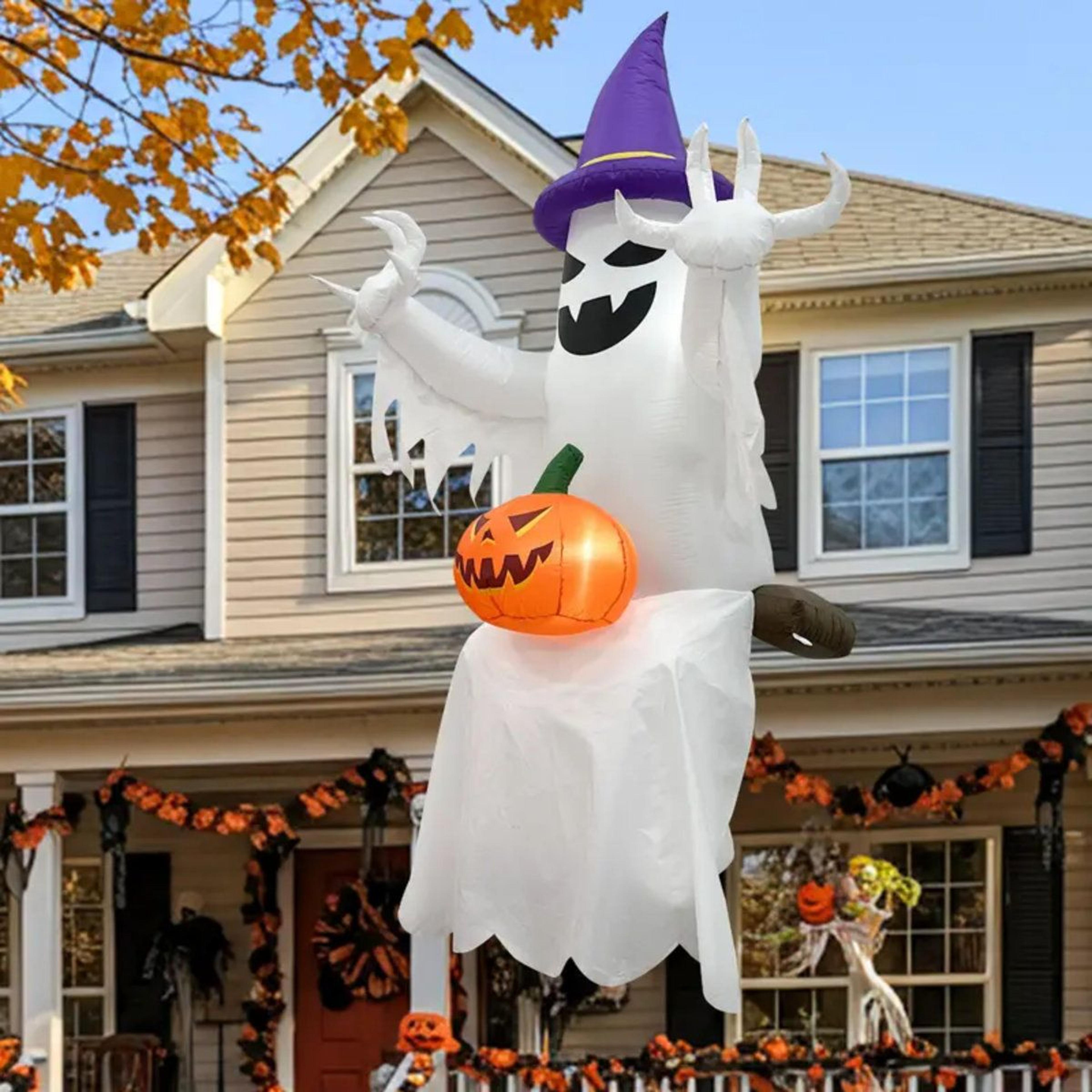 Halloween Inflatable Pumpkin Ghosts Plug In Outdoor Yard Decoration 2