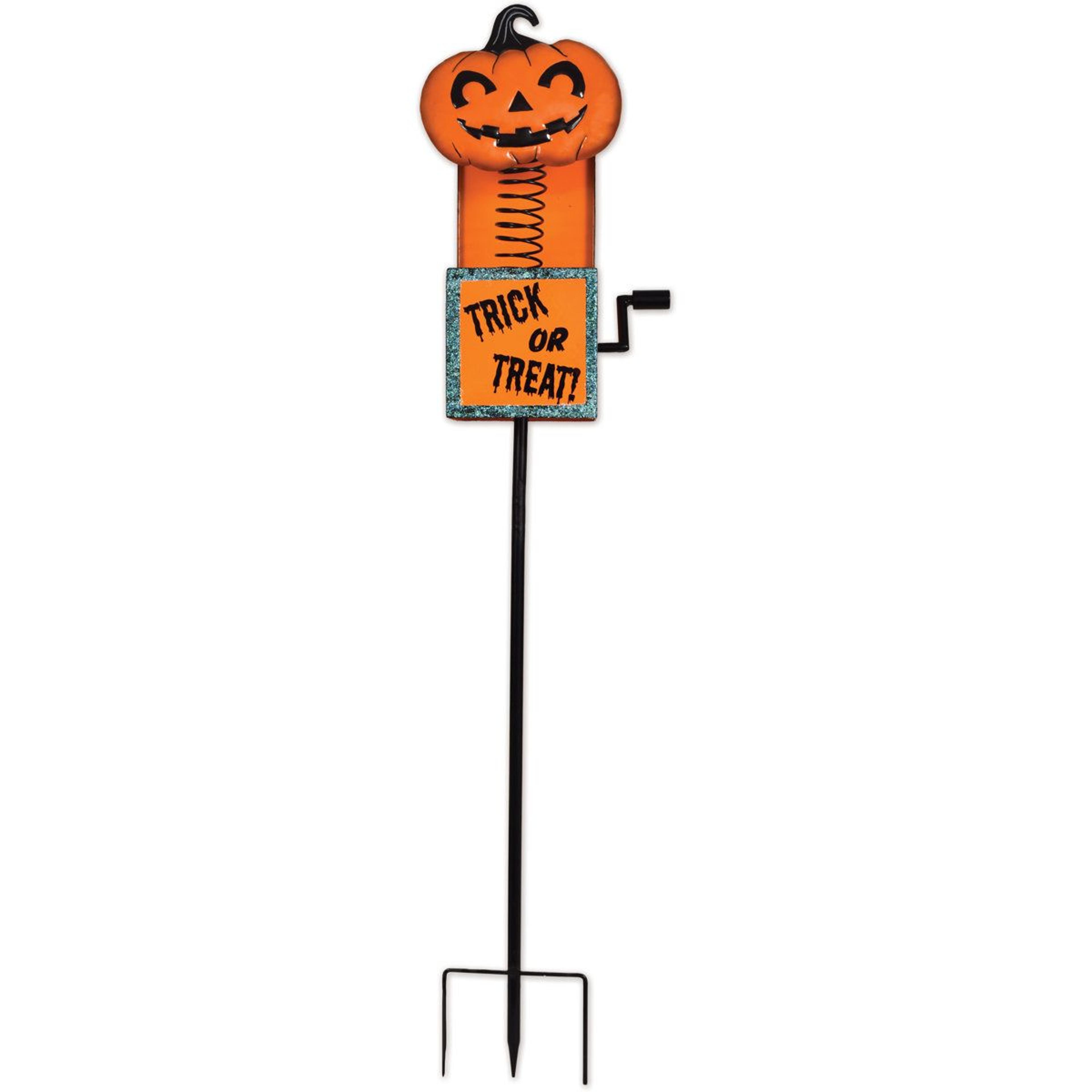 trick or treat metal halloween garden stake