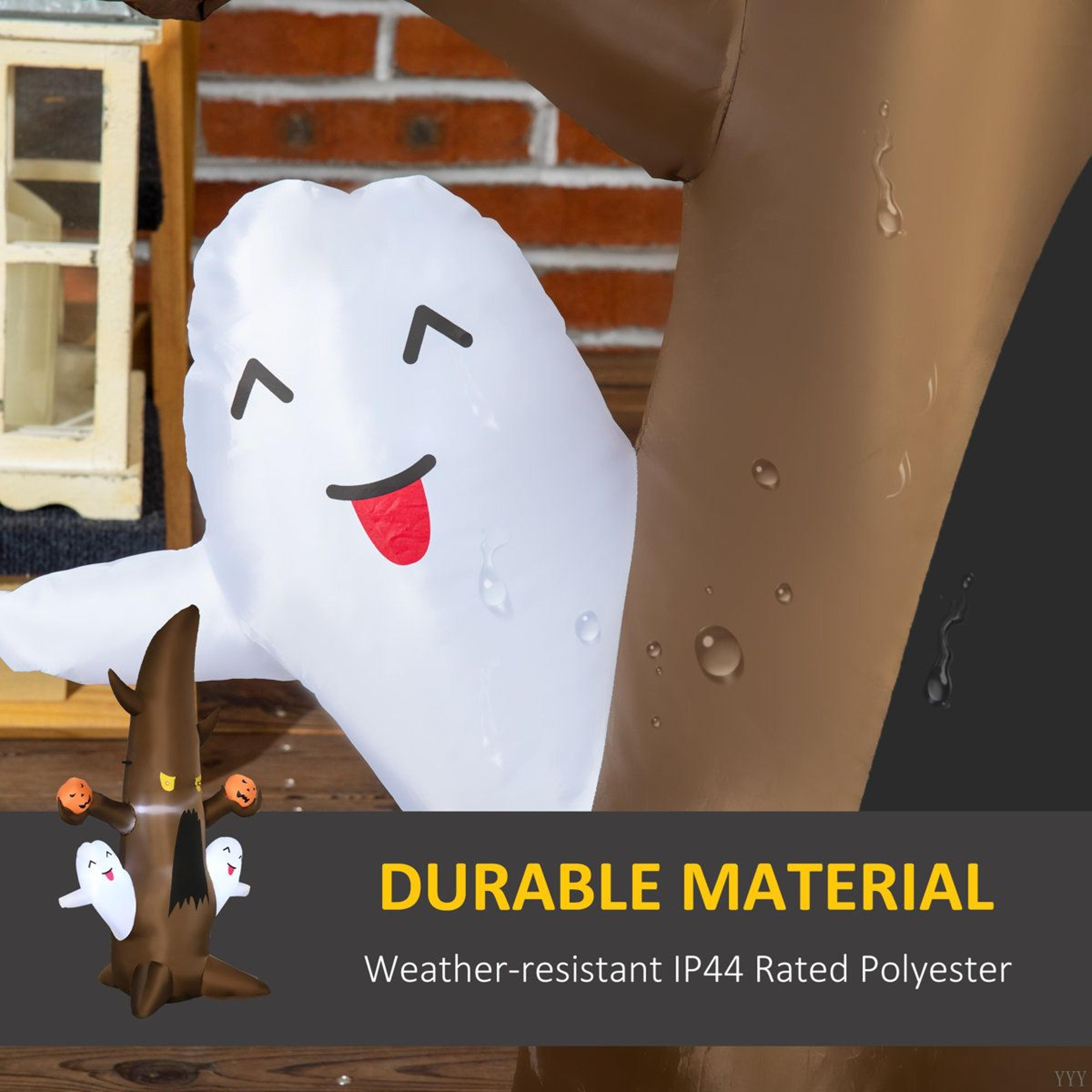 Halloween Inflatable Ghost Tree With Pumpkins For Outdoor Yard Decorations 3