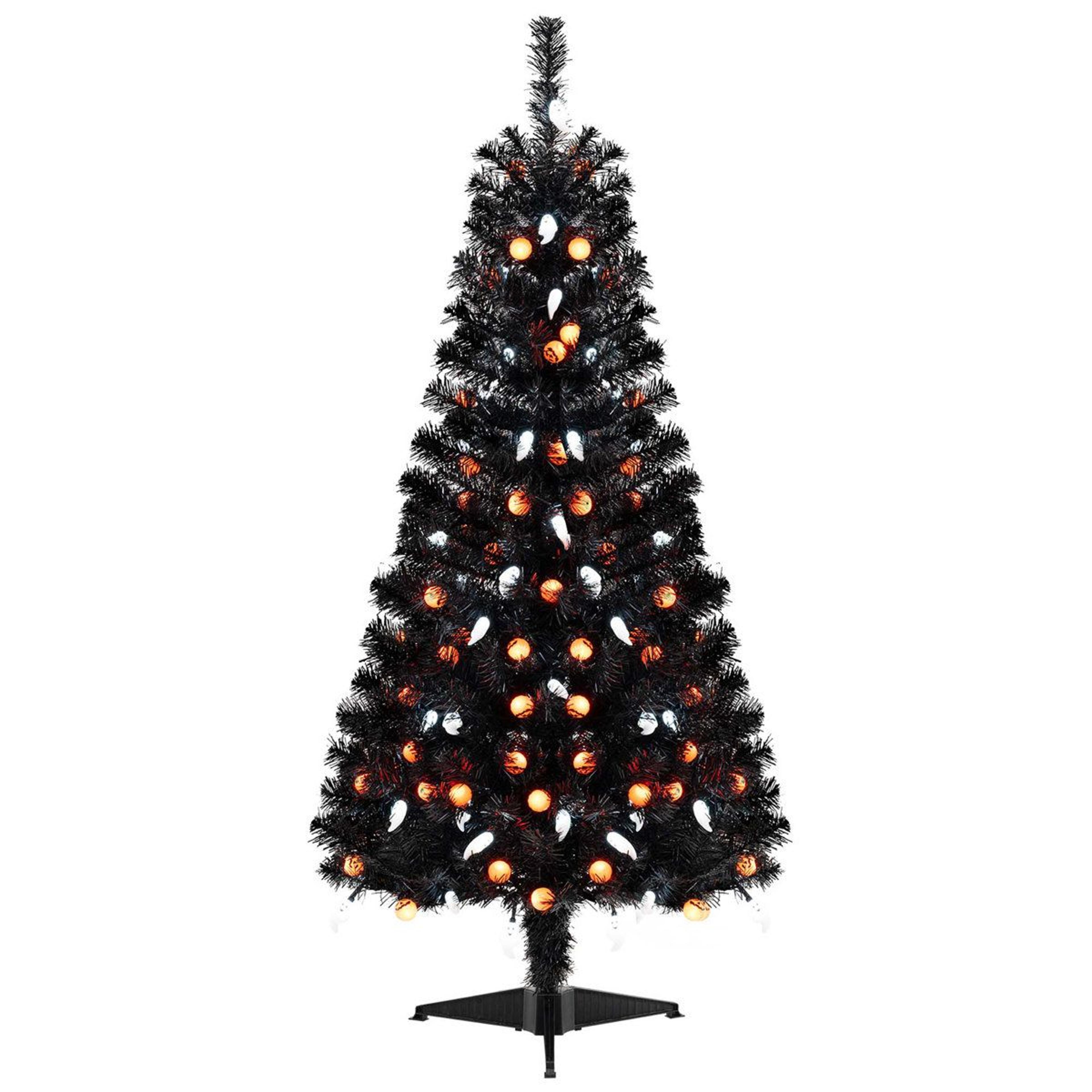pre lit artificial halloween tree with warm white led lights