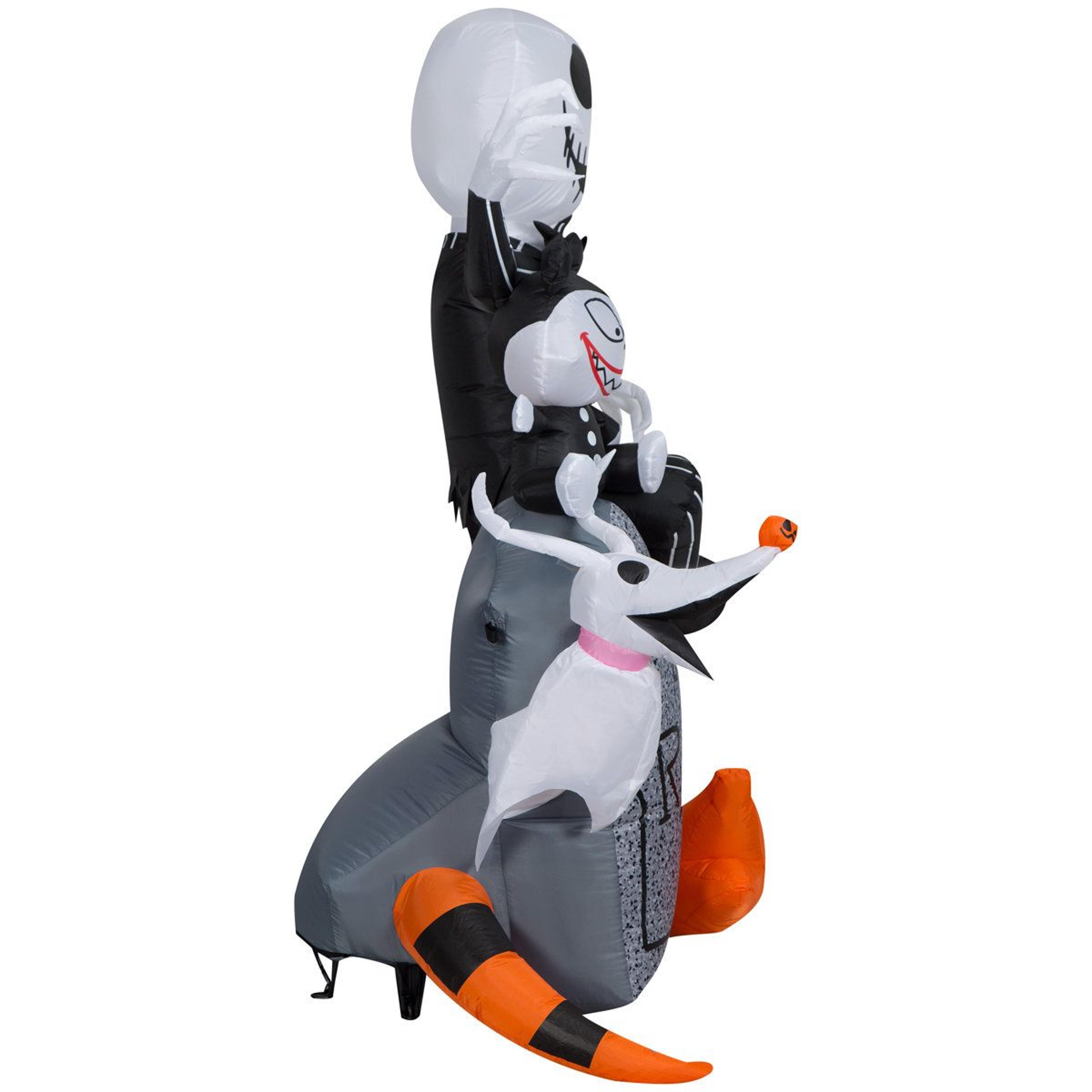 Halloween Inflatable Jack With Scary Teddy And Orange Snake LED Decoration 1