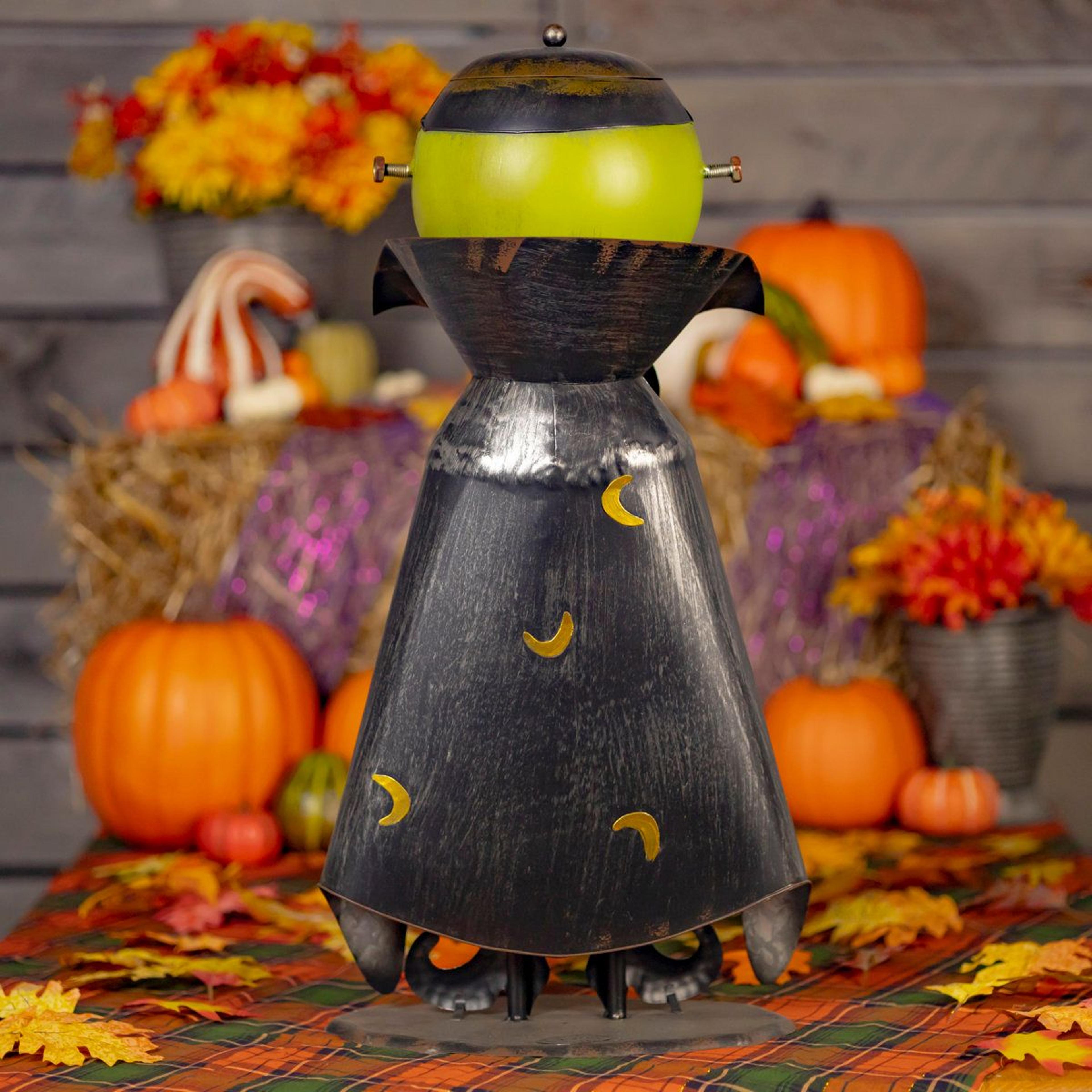 Big Head Monster Figurine With Candy Jar Frank Metal Decorative Figure 1