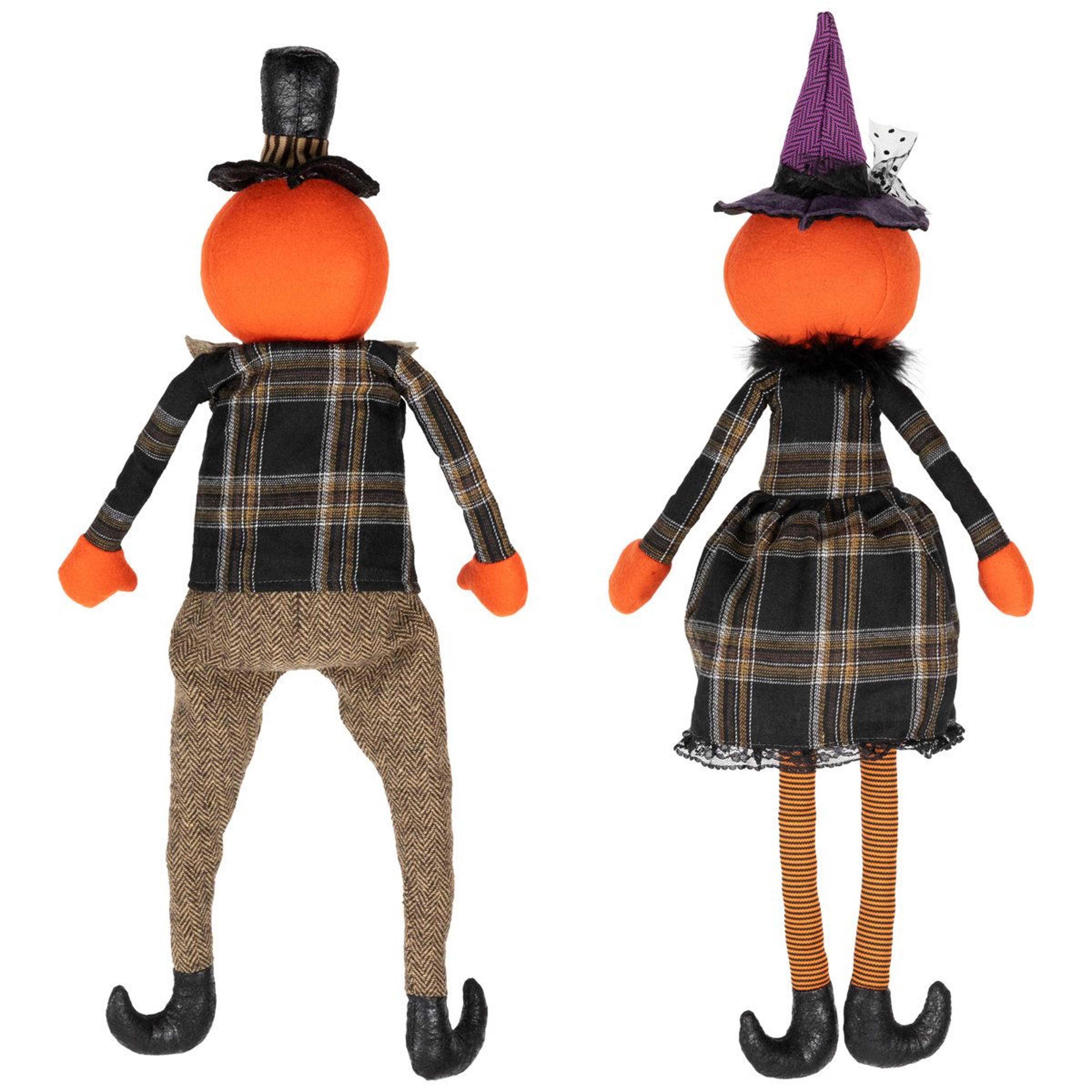 Jack O Lantern Couple Halloween Figurines For Indoor Decor 1