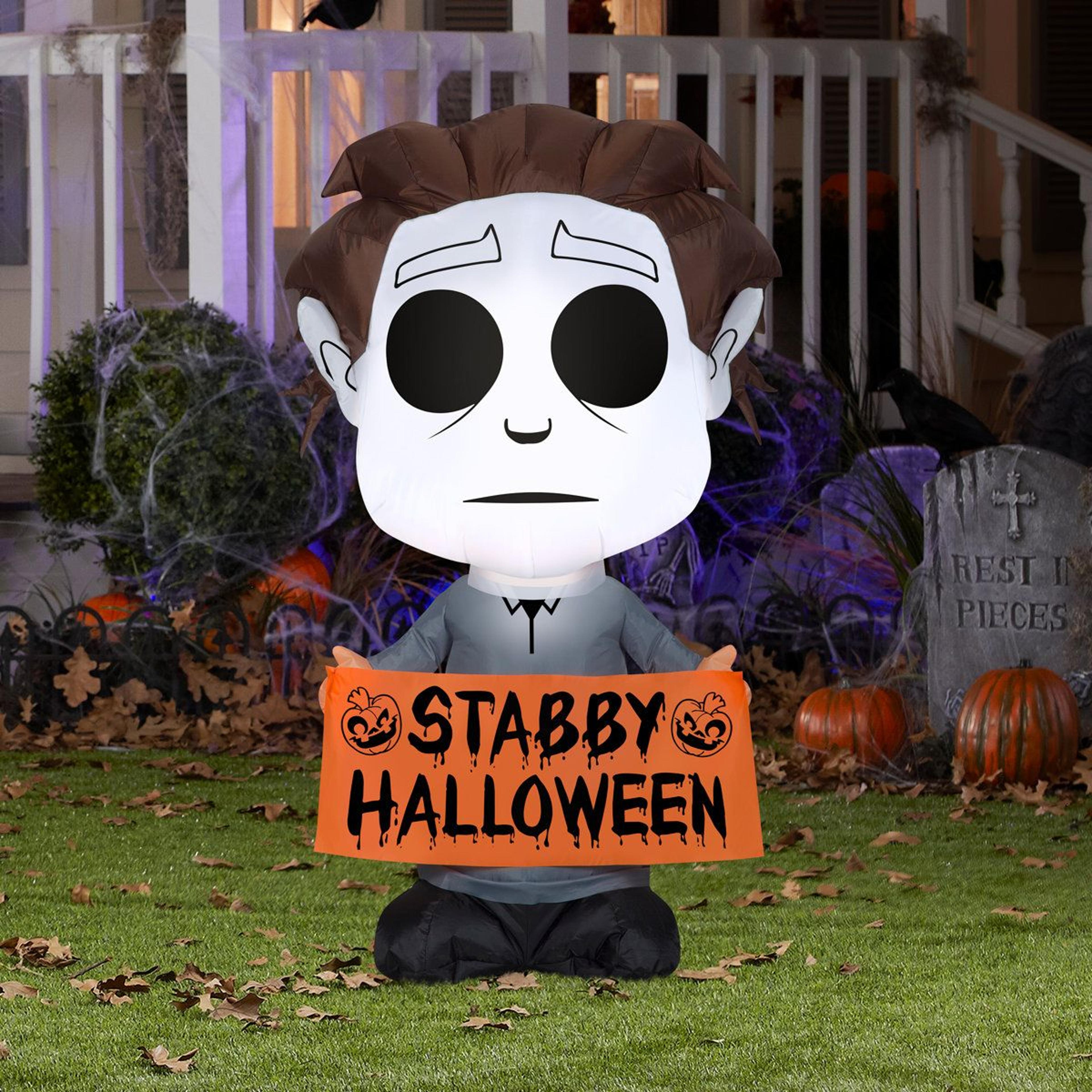 Halloween Inflatable Outdoor Decoration With Warm White LED Lights 1