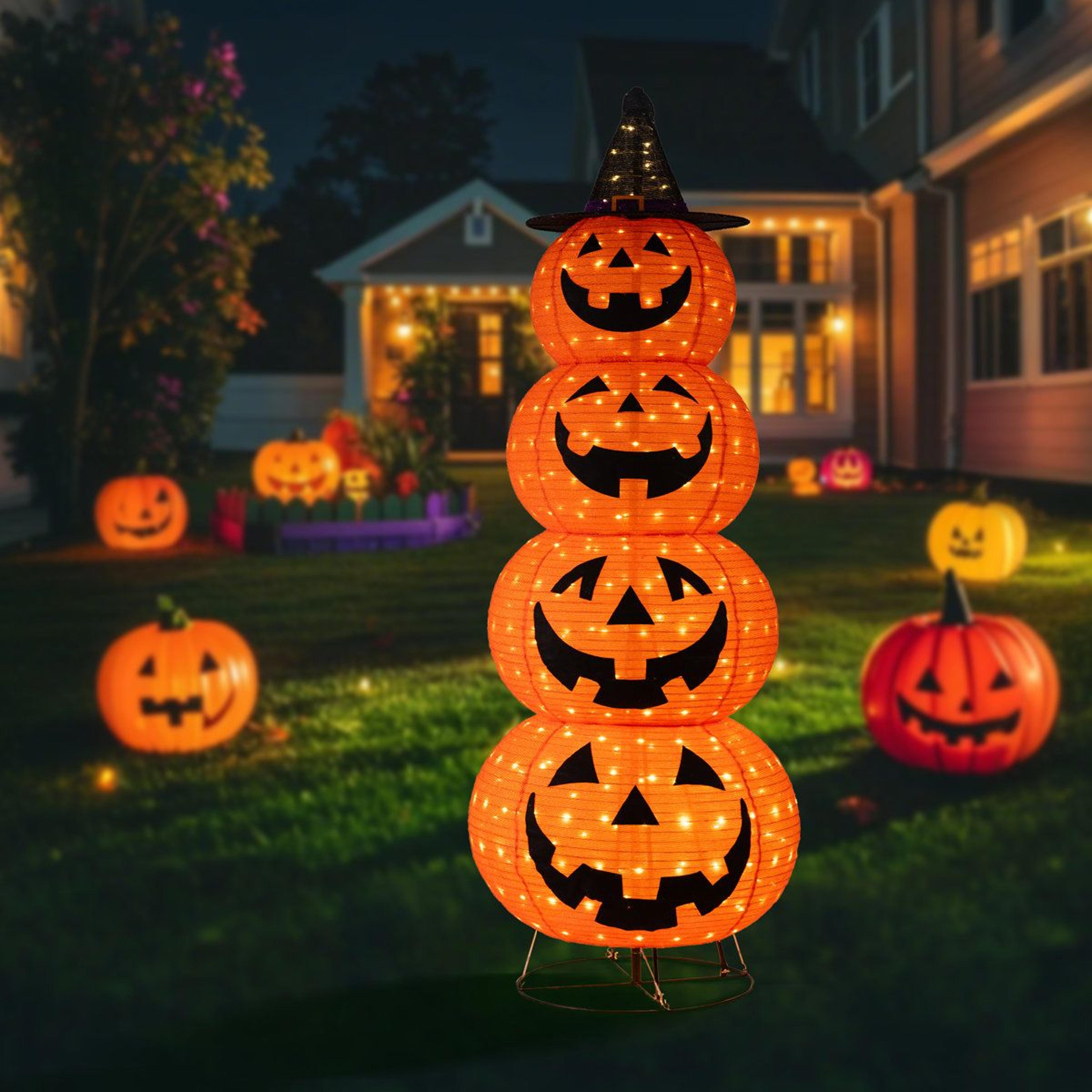 Lighted Halloween Jack O Lantern Outdoor Decoration With LED Lights 5