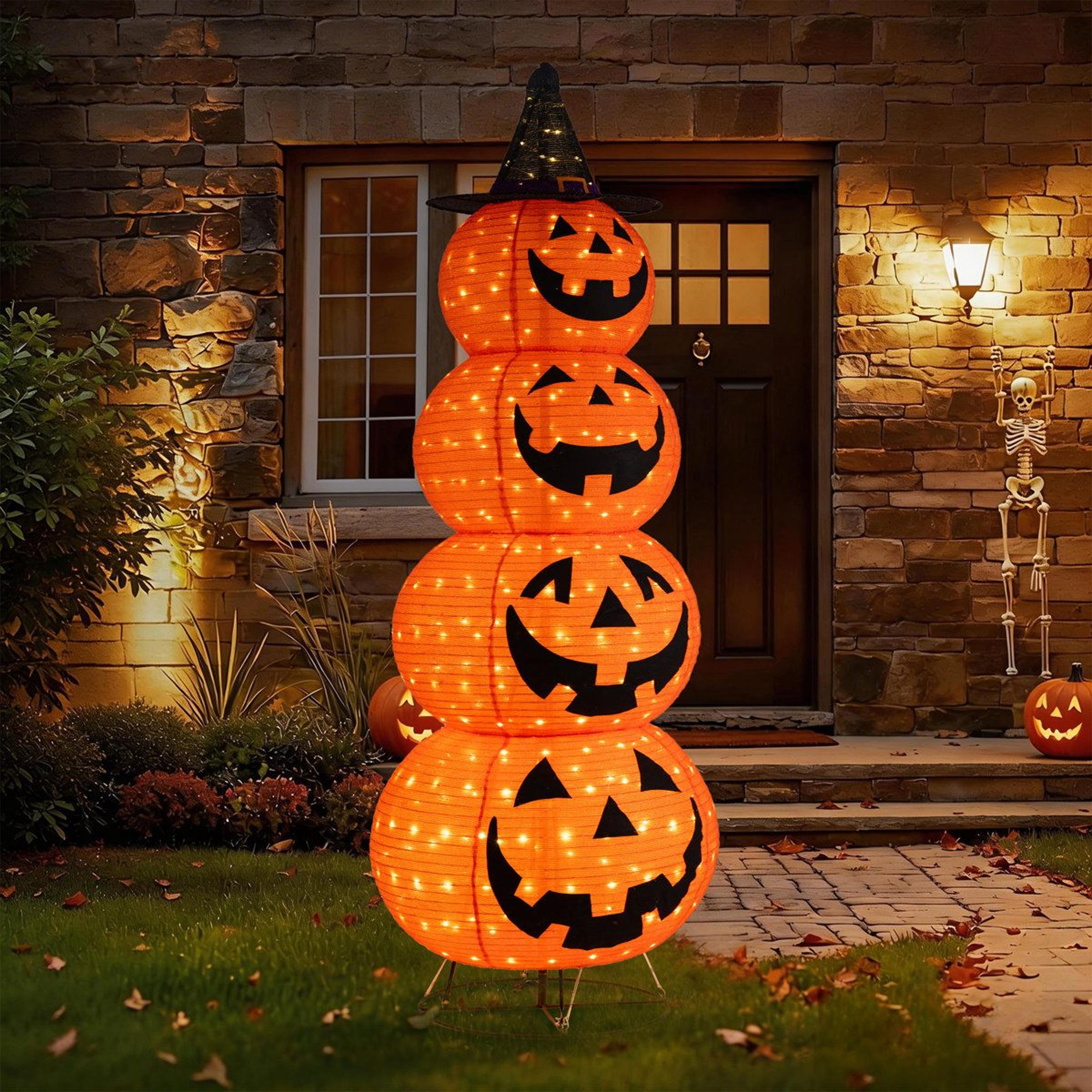 lighted halloween jack o lantern outdoor decoration with led lights