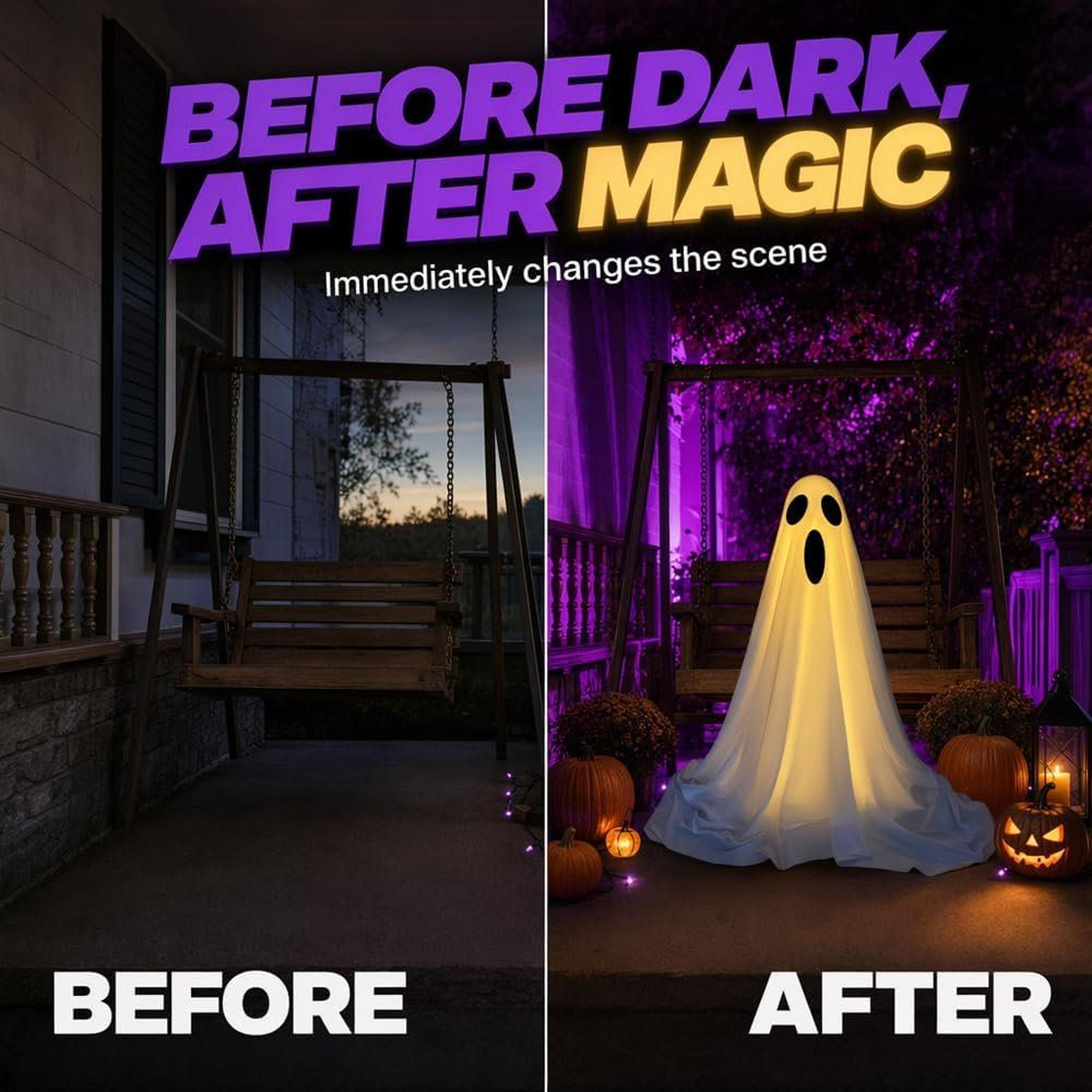 Halloween Light Up Ghost Decorations With LED Lights For Indoor Outdoor Display 4