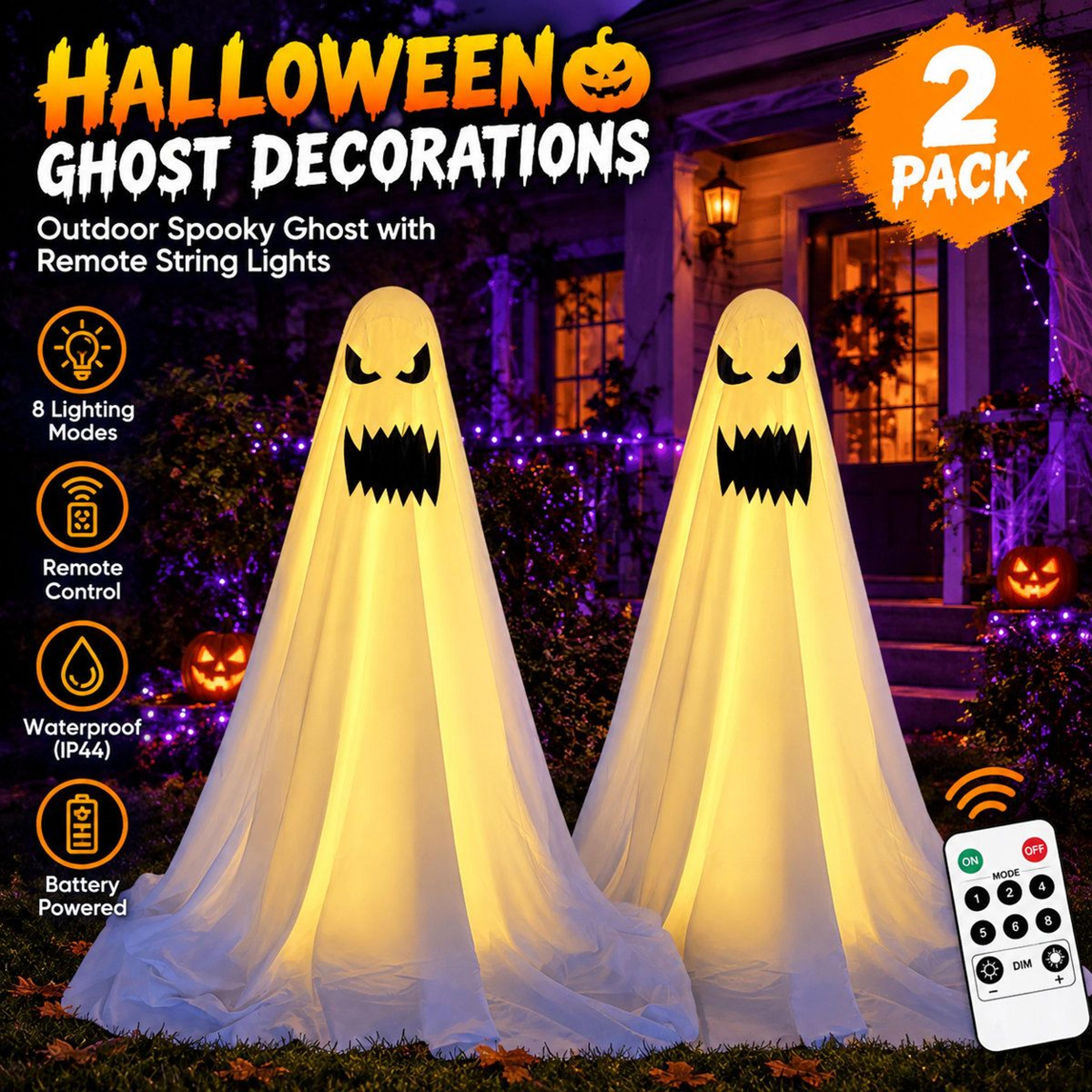 Halloween Light Up Ghost Decorations With LED Lights For Indoor Outdoor Display 1