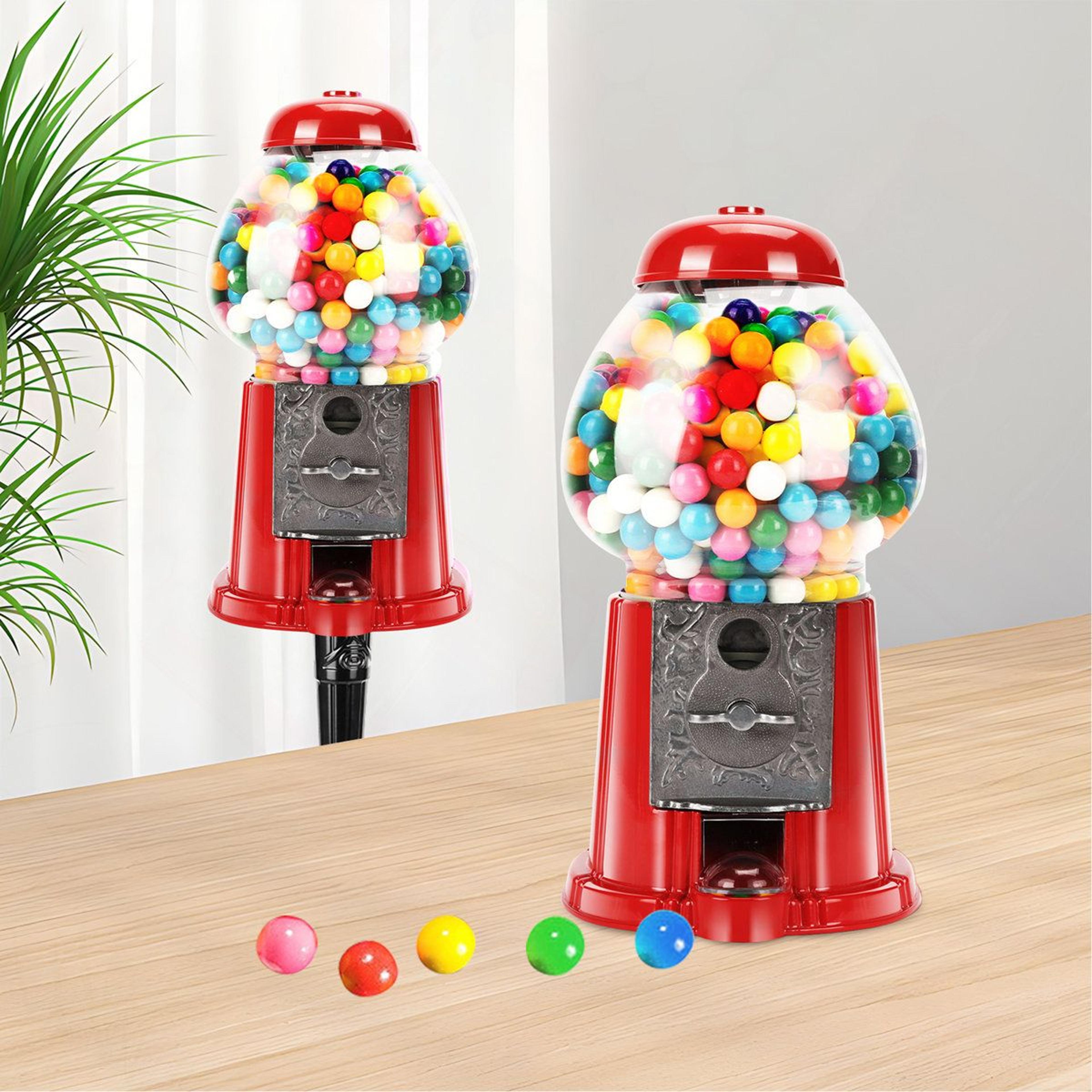 Red Gumball Machine With Stand And Key Operated Candy Dispenser 5