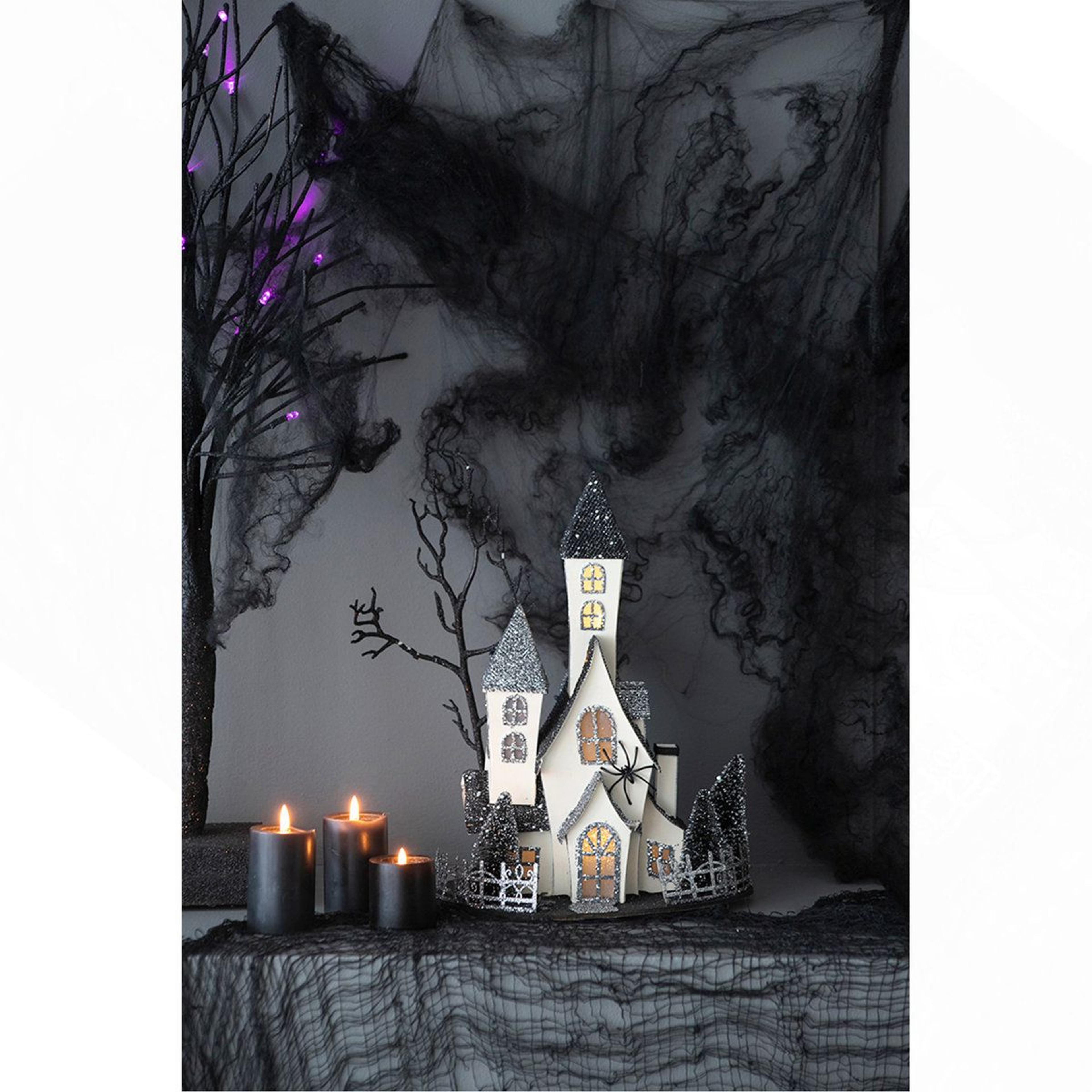 Lighted Haunted House Tabletop Halloween Decoration Battery Powered 2