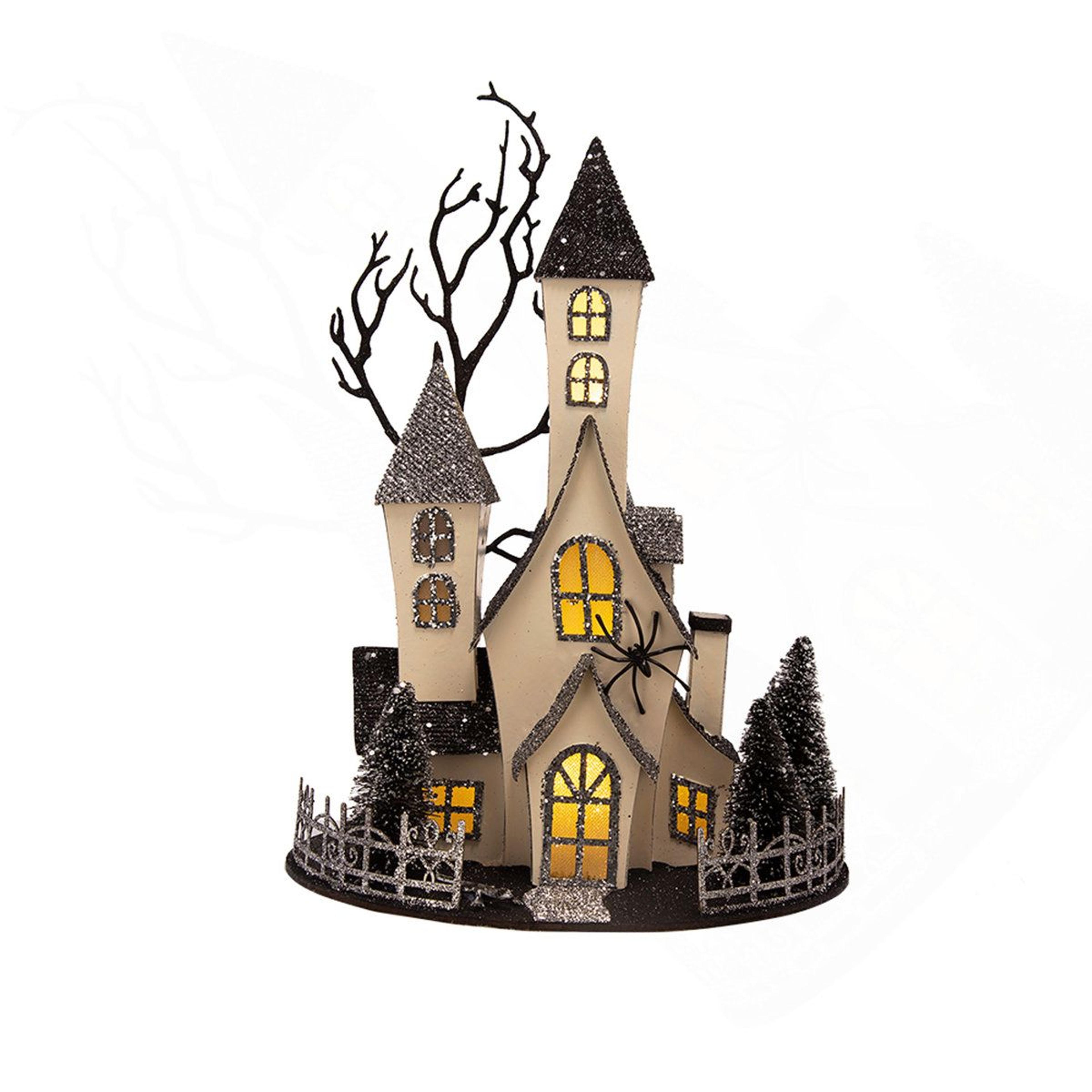 Lighted Haunted House Tabletop Halloween Decoration Battery Powered 4